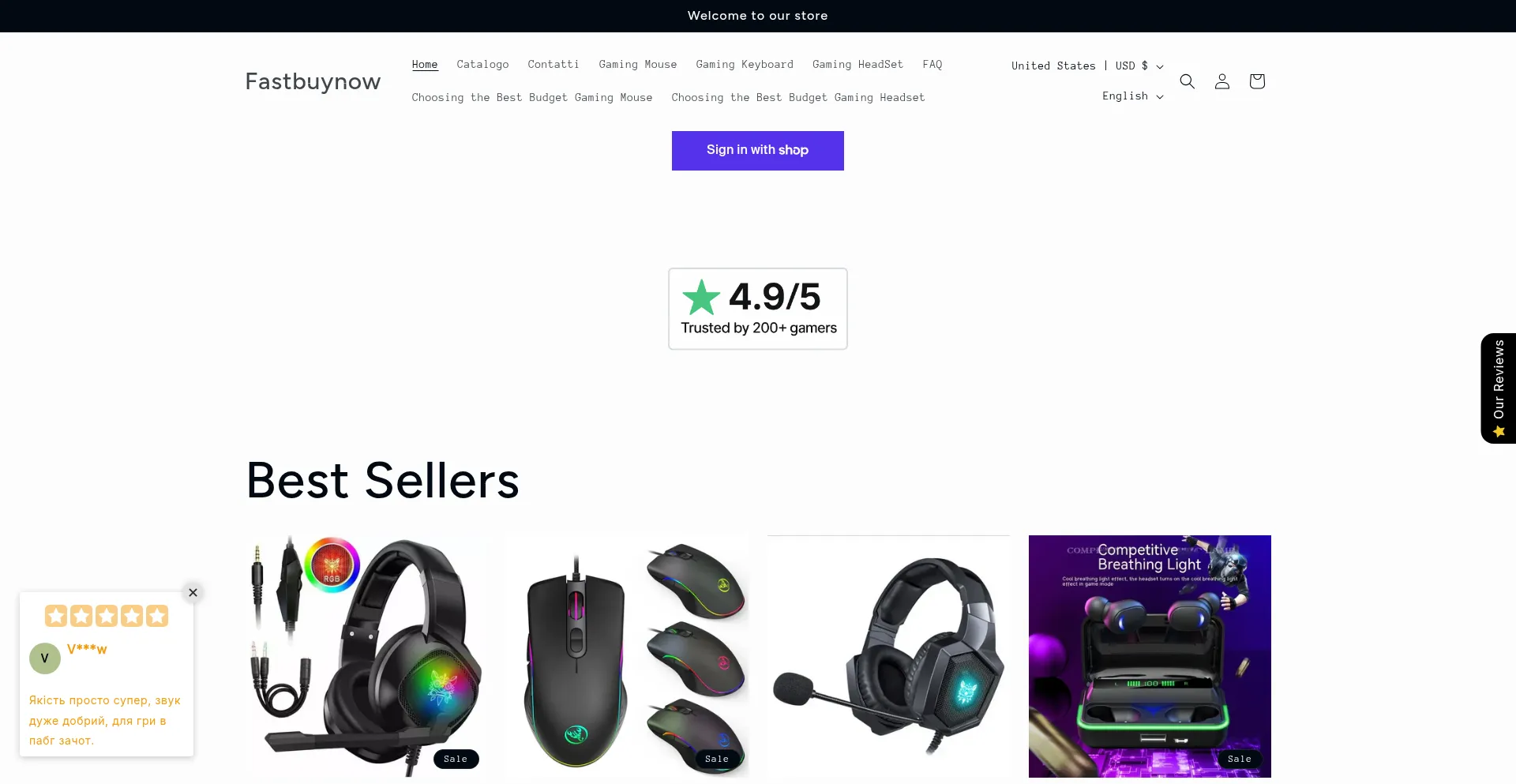 Website screenshot of Fastbuynow.eu