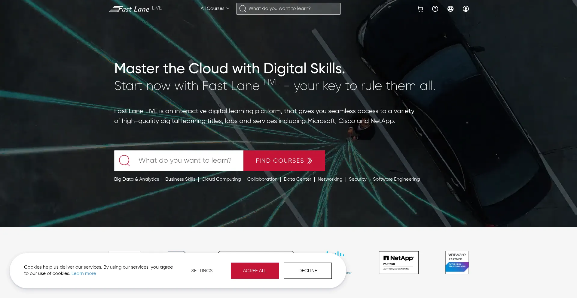 Website screenshot of Fastlane.live