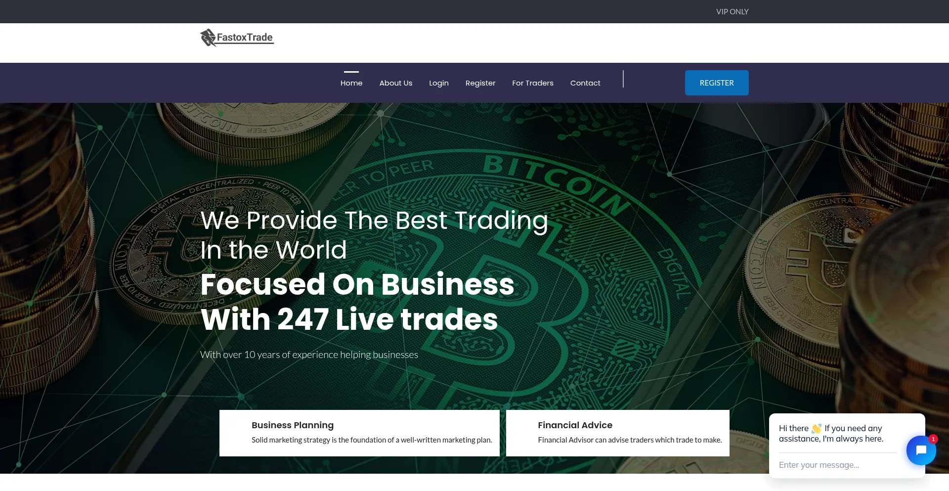Website screenshot of Fastoxtrade.net