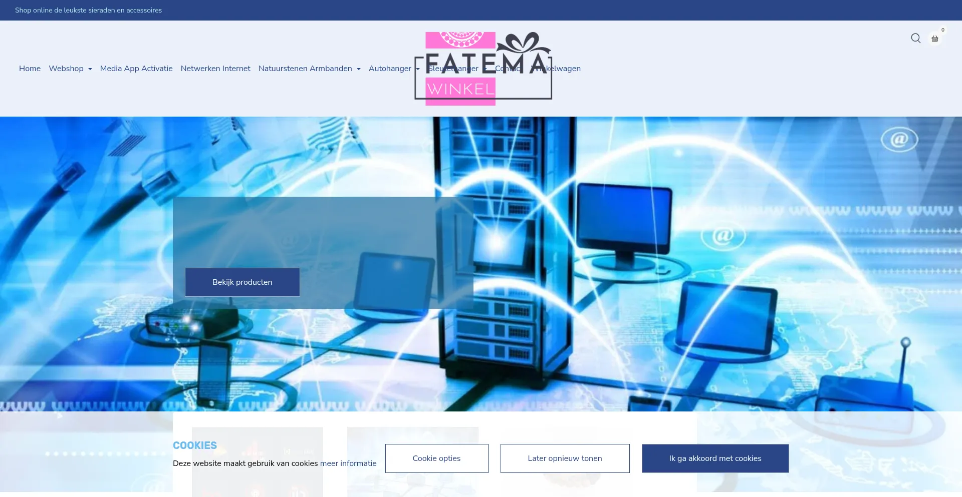 Website screenshot of Fatema.nl