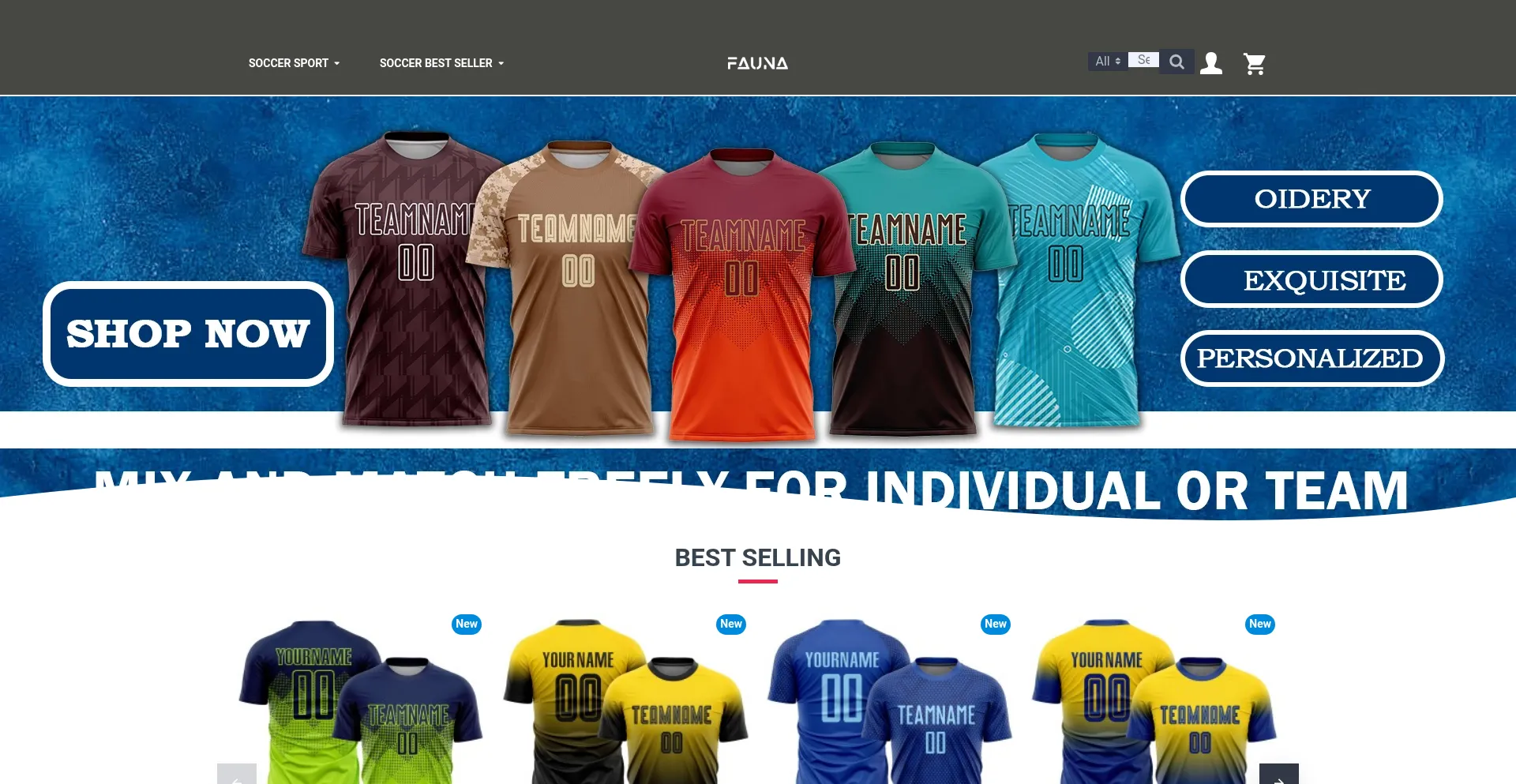 Website screenshot of Faunasports.uk