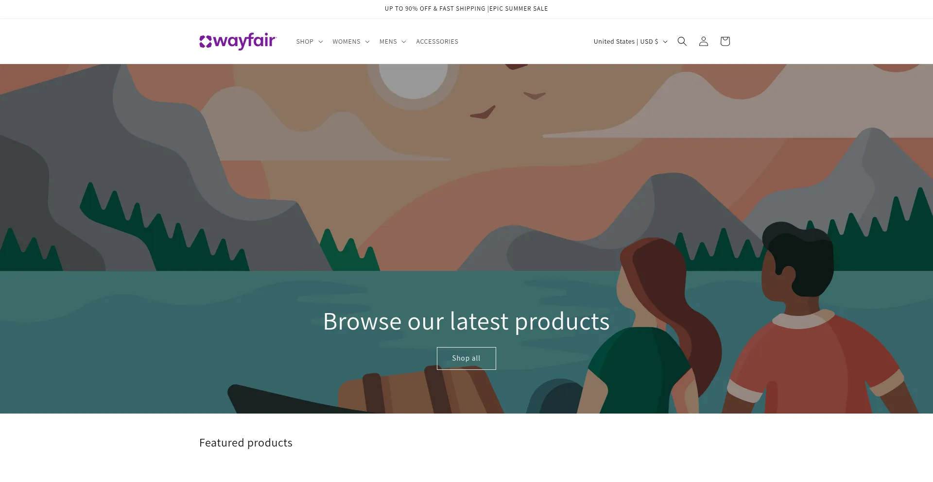 Website screenshot of Faylin.shop