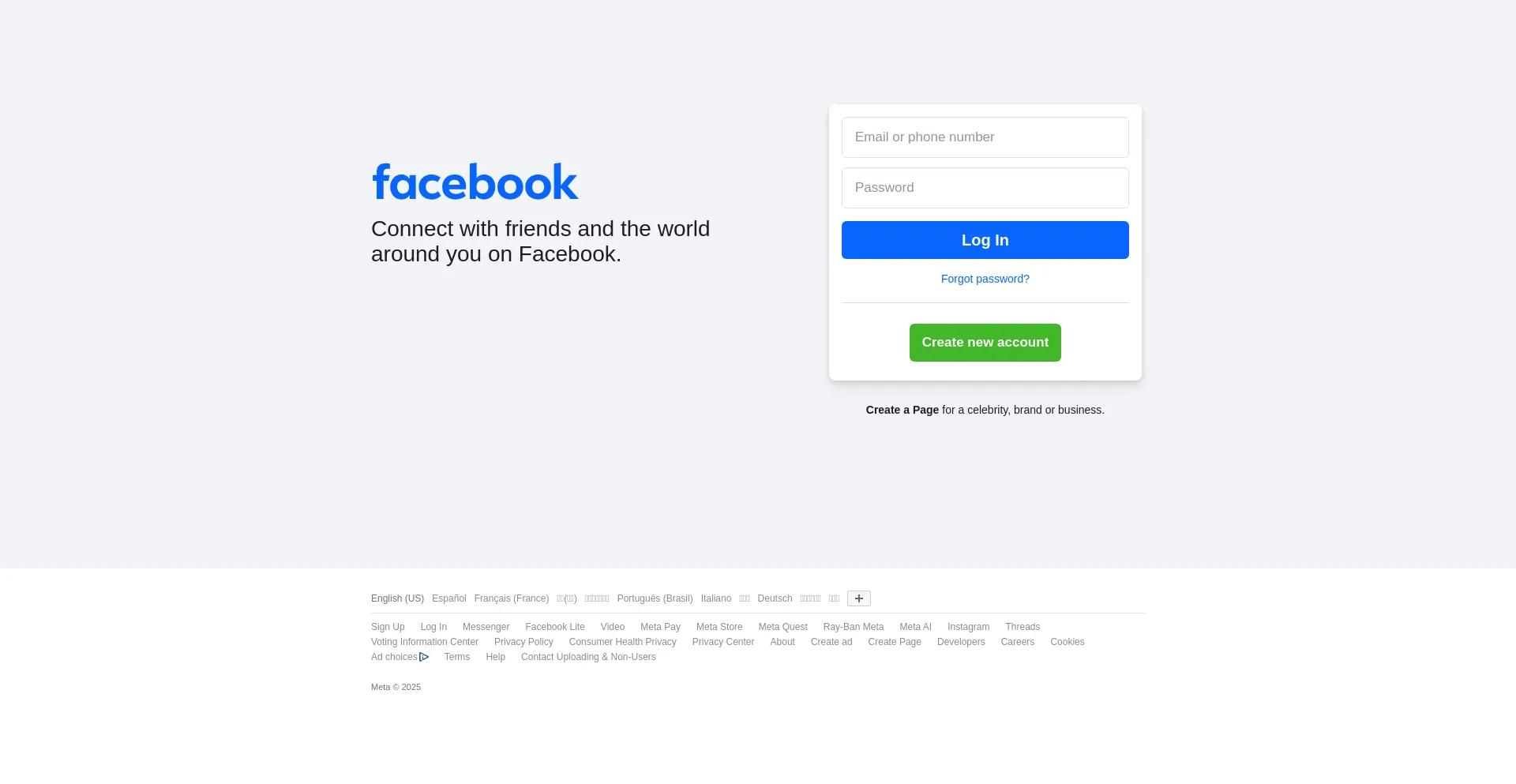 Website screenshot of Fbmegapromo.com
