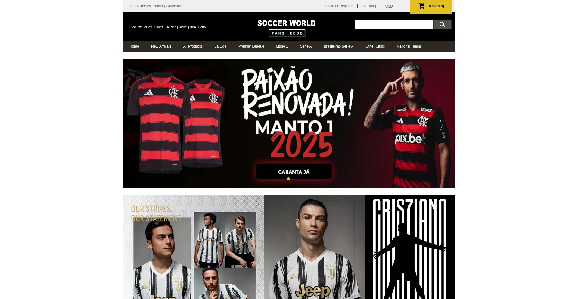 Website screenshot of Fcsoccerworld.net