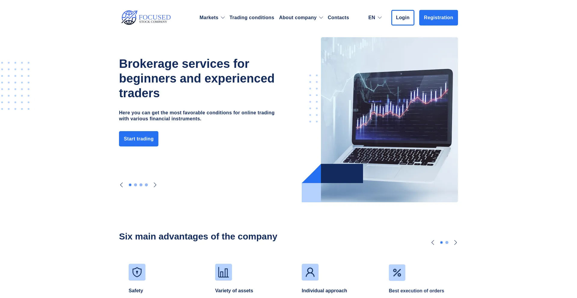 Website screenshot of Fcsstock.com