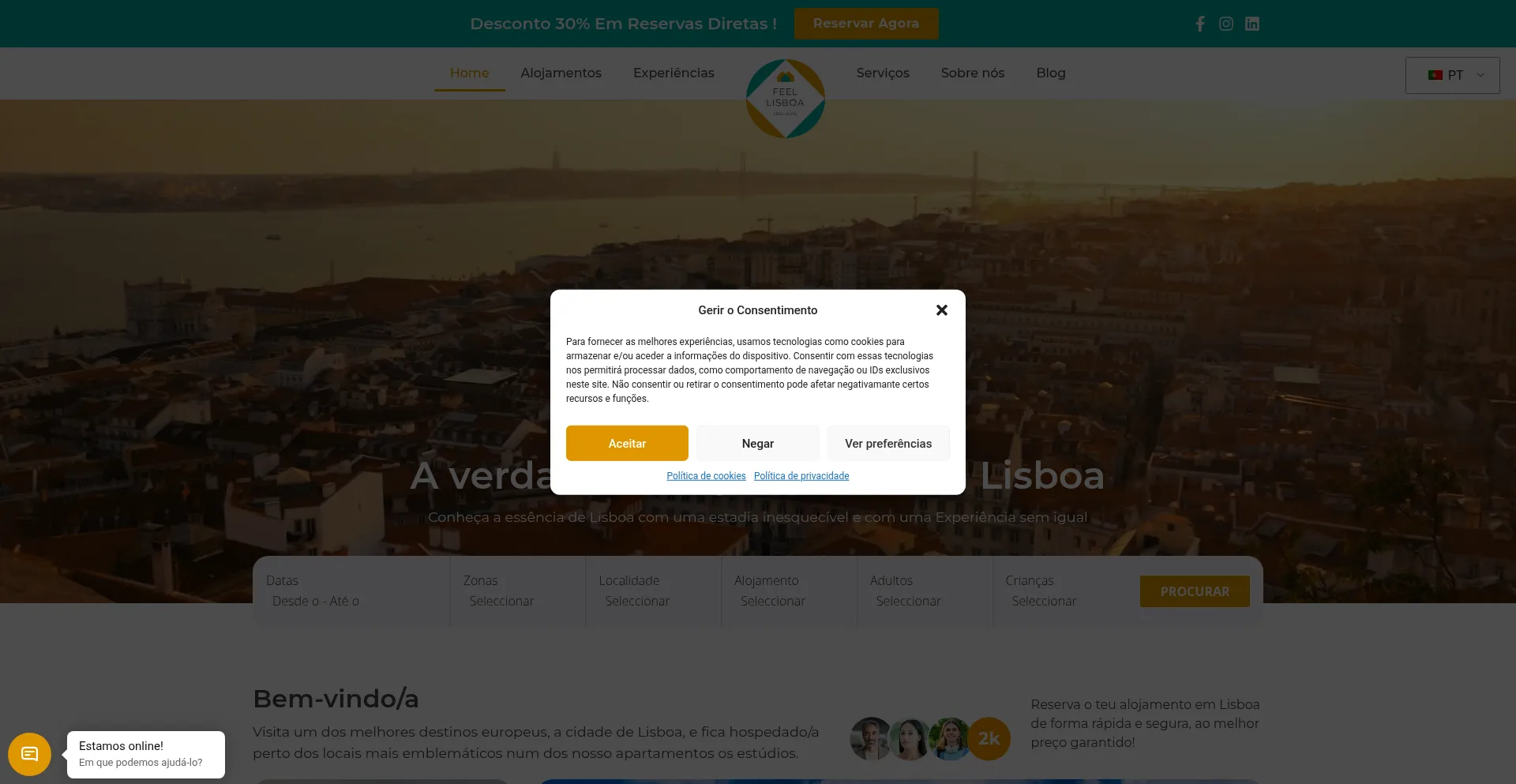 Website screenshot of Feel-lisboa.com