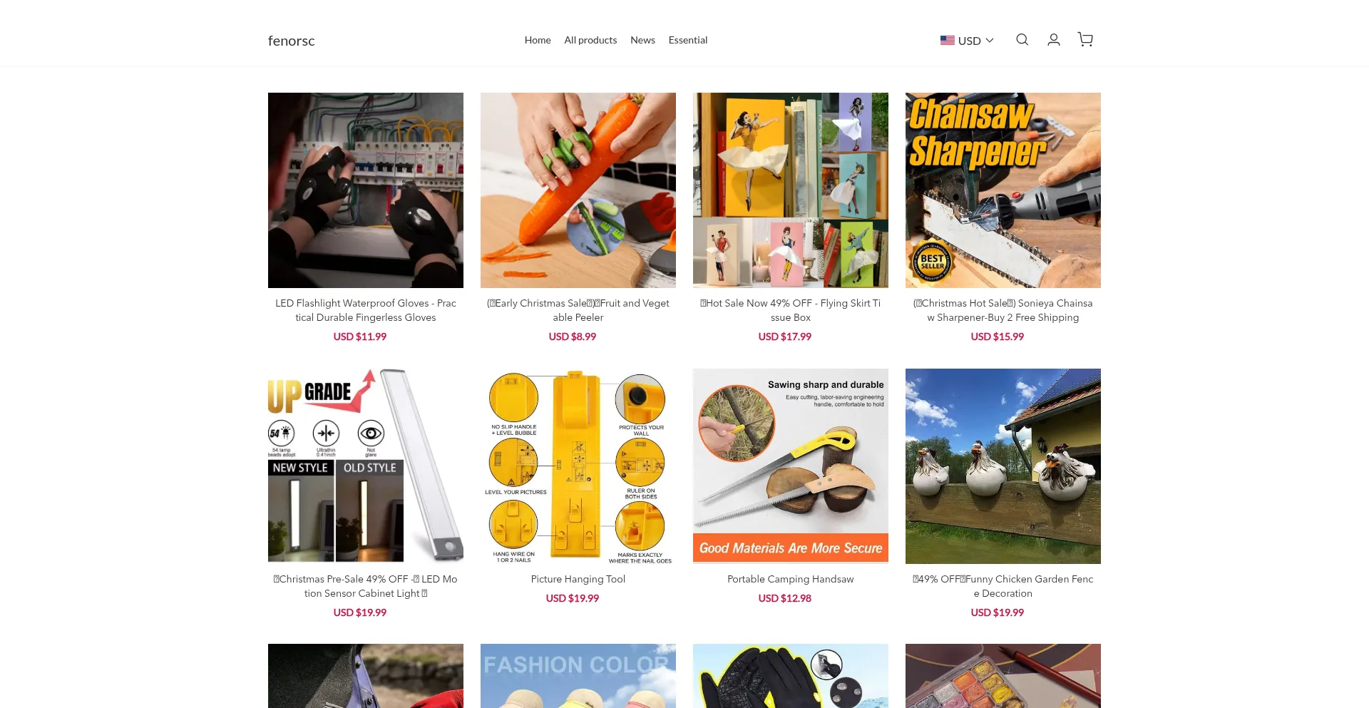 Website screenshot of Fenorsc.com