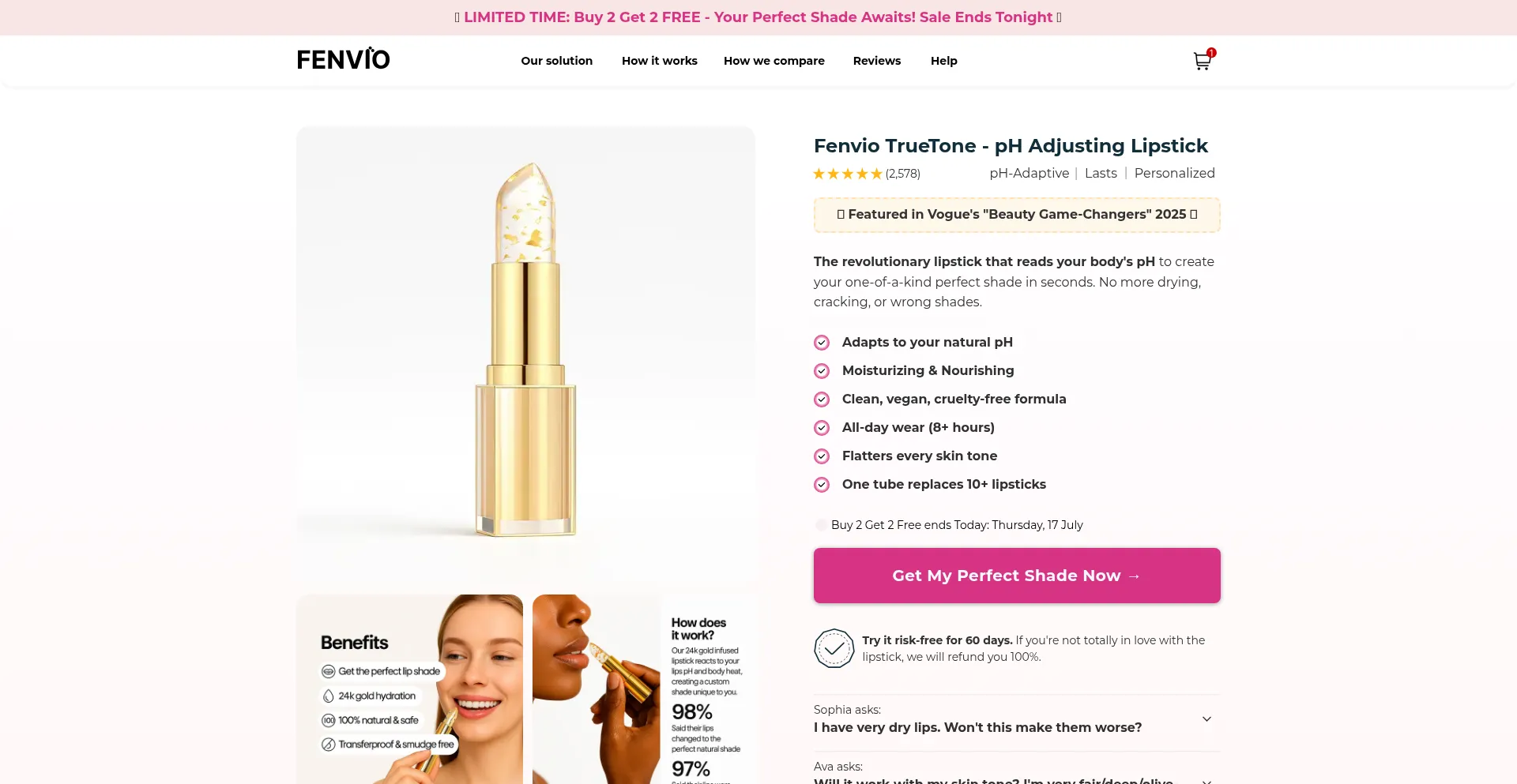 Website screenshot of Fenvio.com