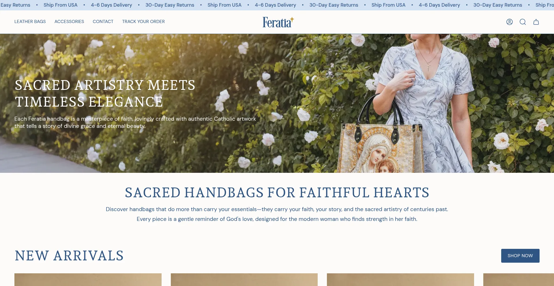 Website screenshot of Feratia.com