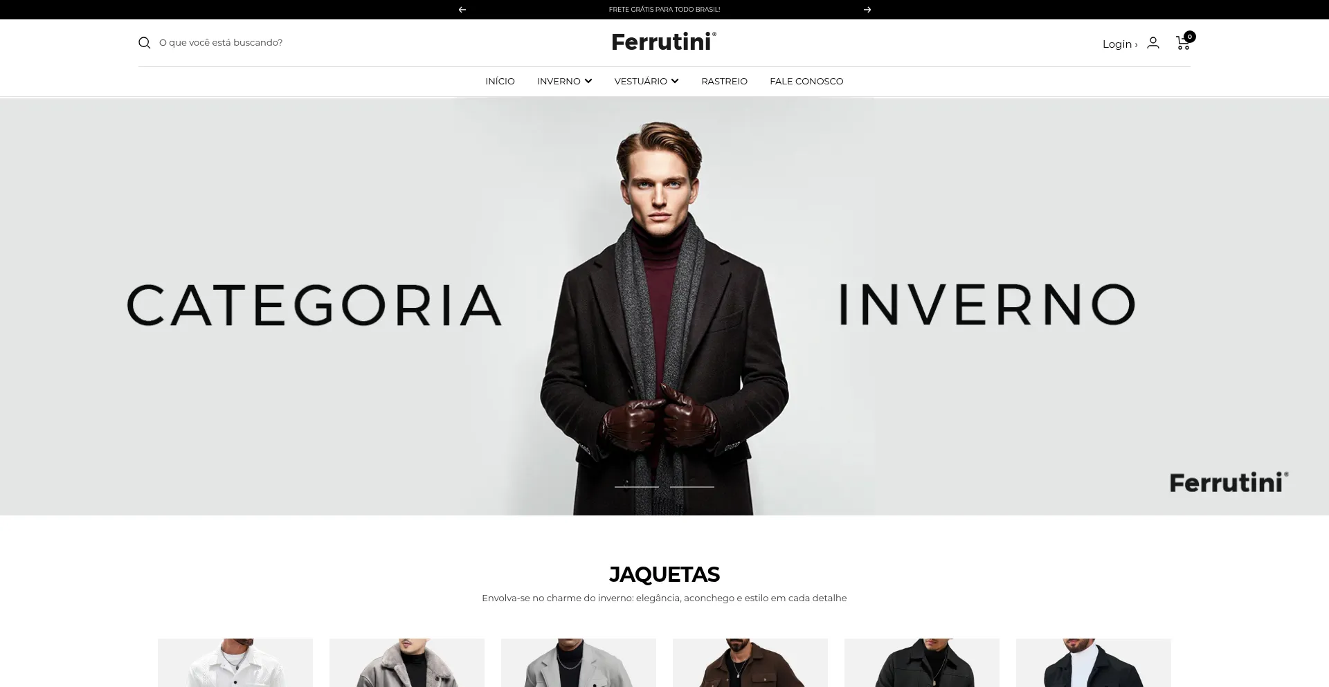 Website screenshot of Ferrutini.com.br