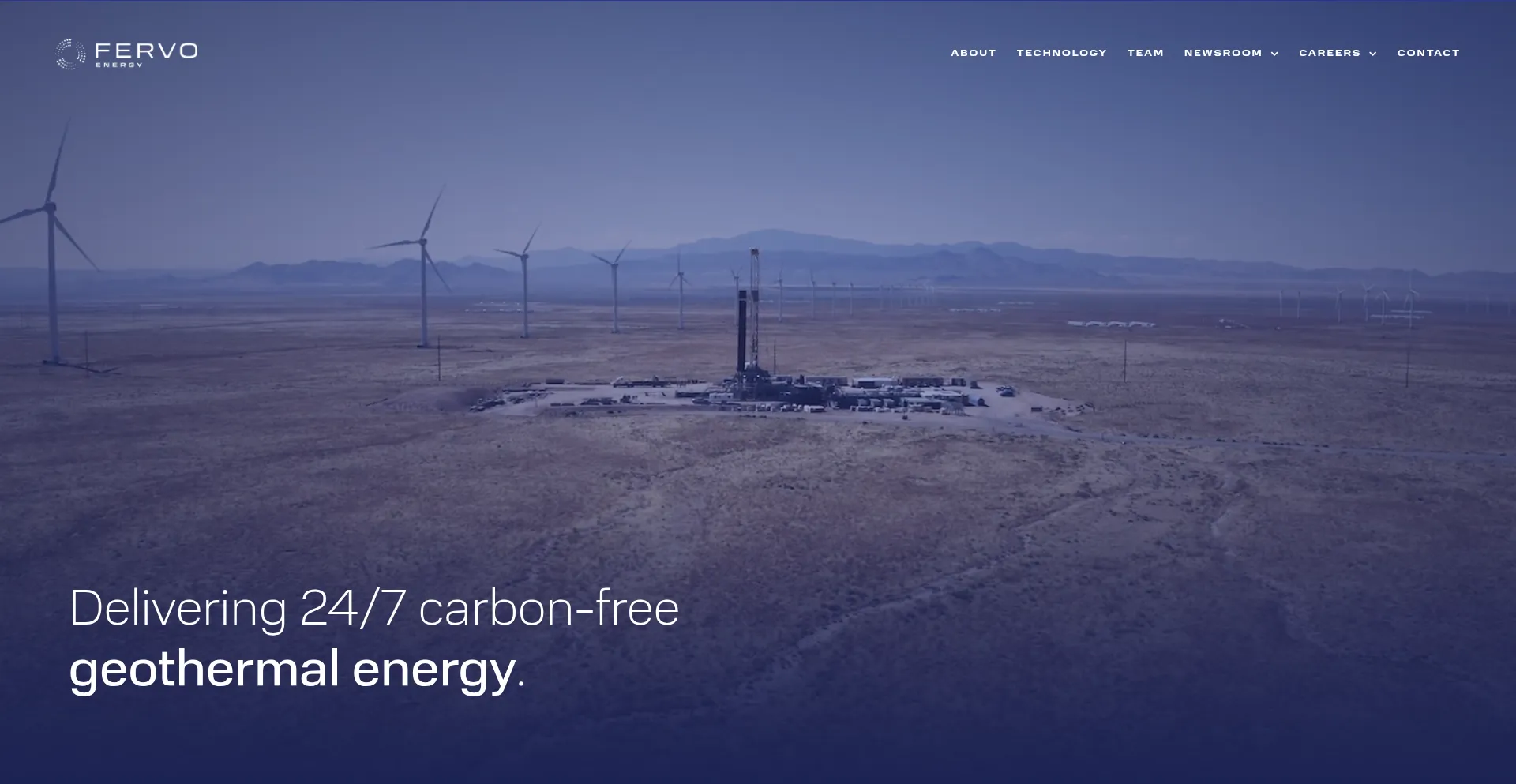 Website screenshot of Fervoenergy.com