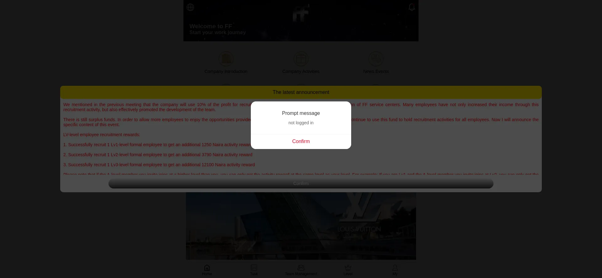 Website screenshot of Ffnga01.com