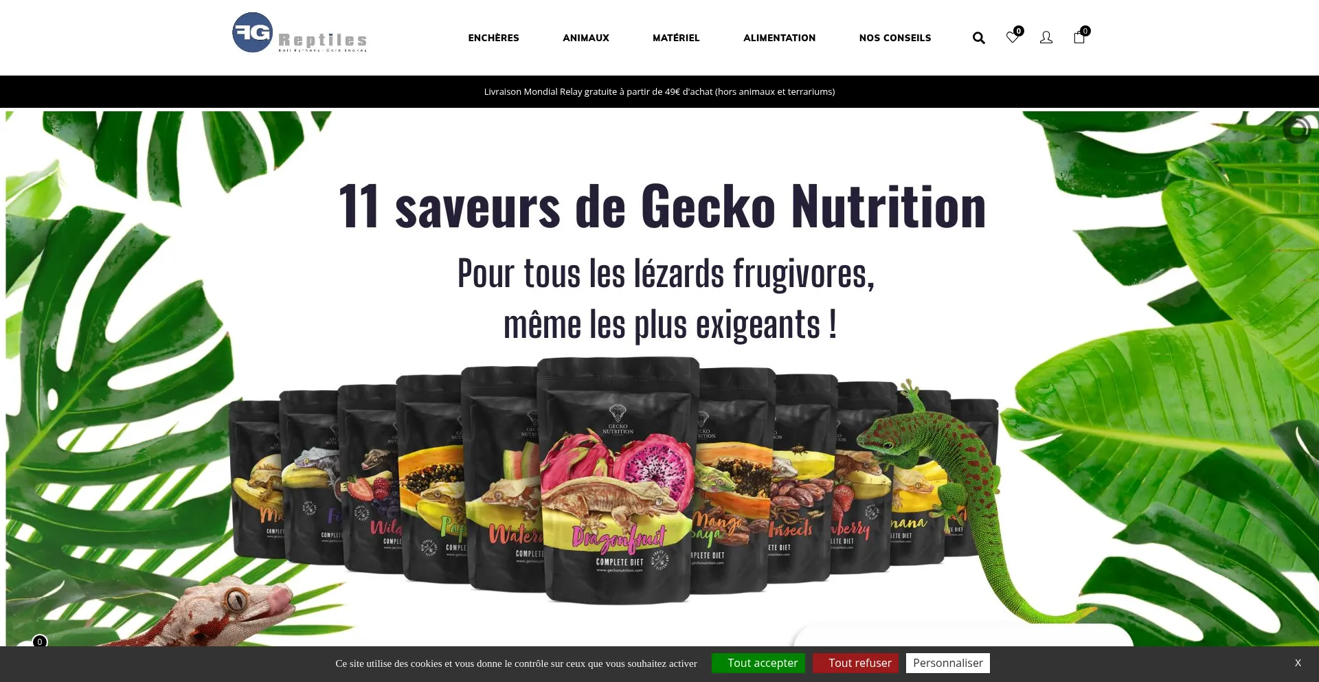 Website screenshot of Fgreptiles.eu