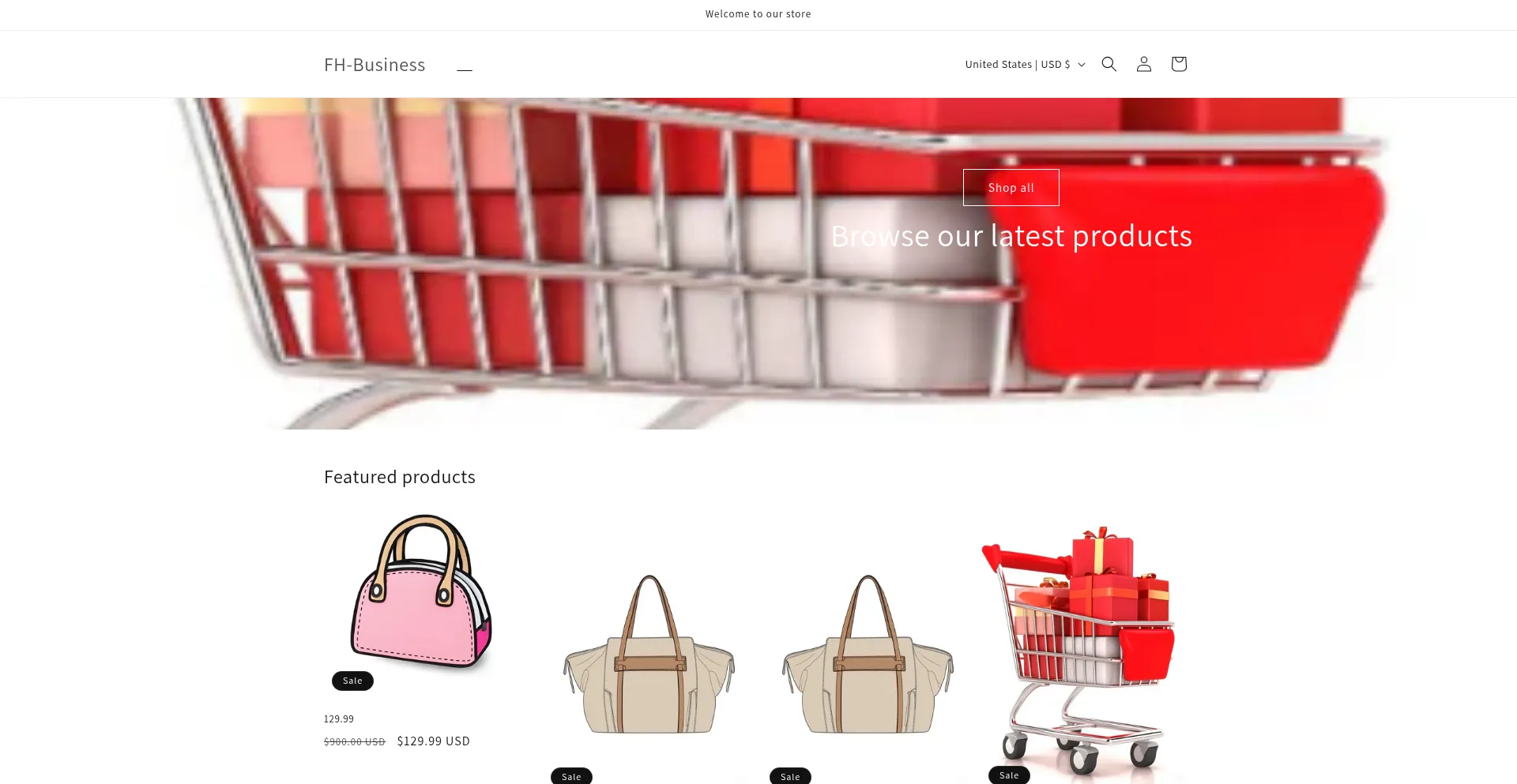 Website screenshot of Fh-business.xyz