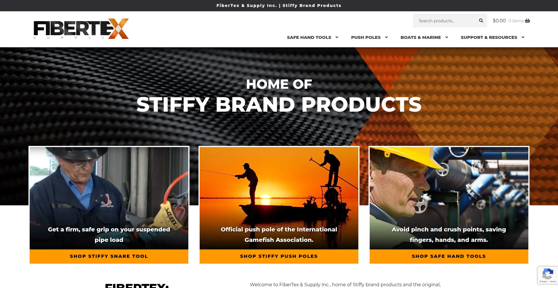 Website screenshot of Fibertexandsupply.com