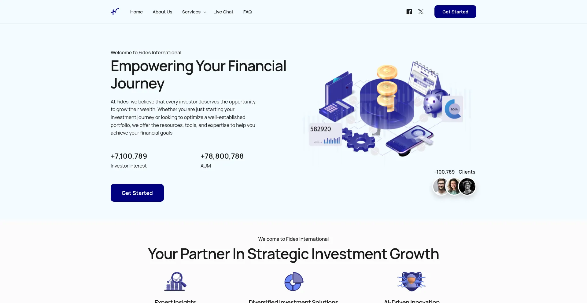 Website screenshot of Fidesintl.com