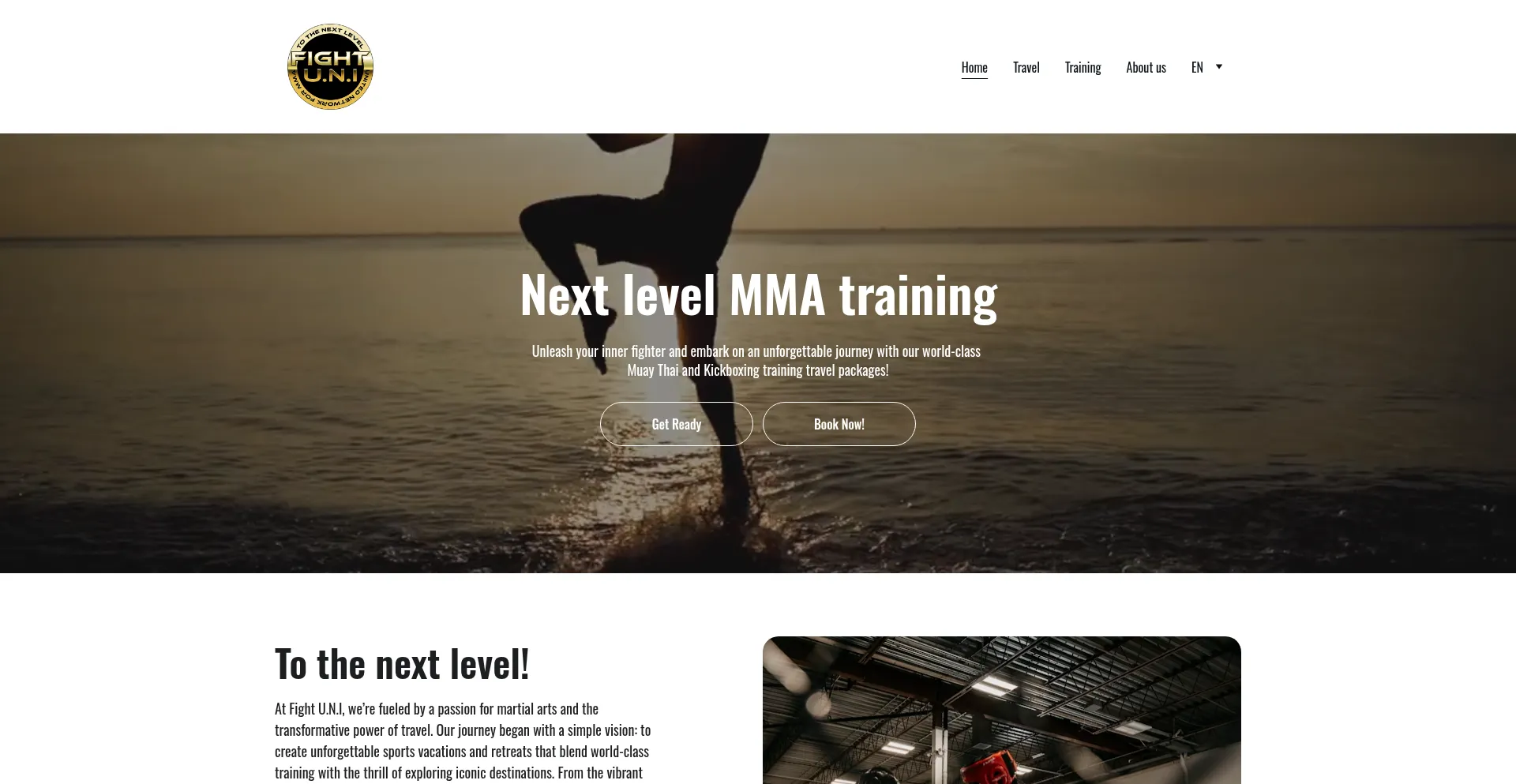 Website screenshot of Fight-uni.com