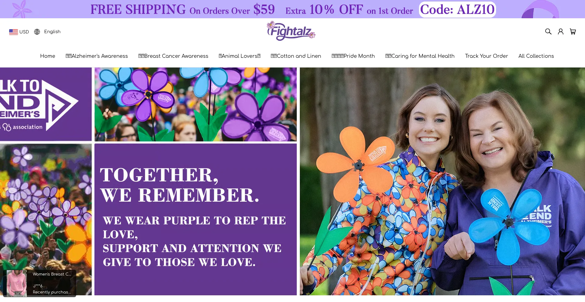 Website screenshot of Fightalz.com
