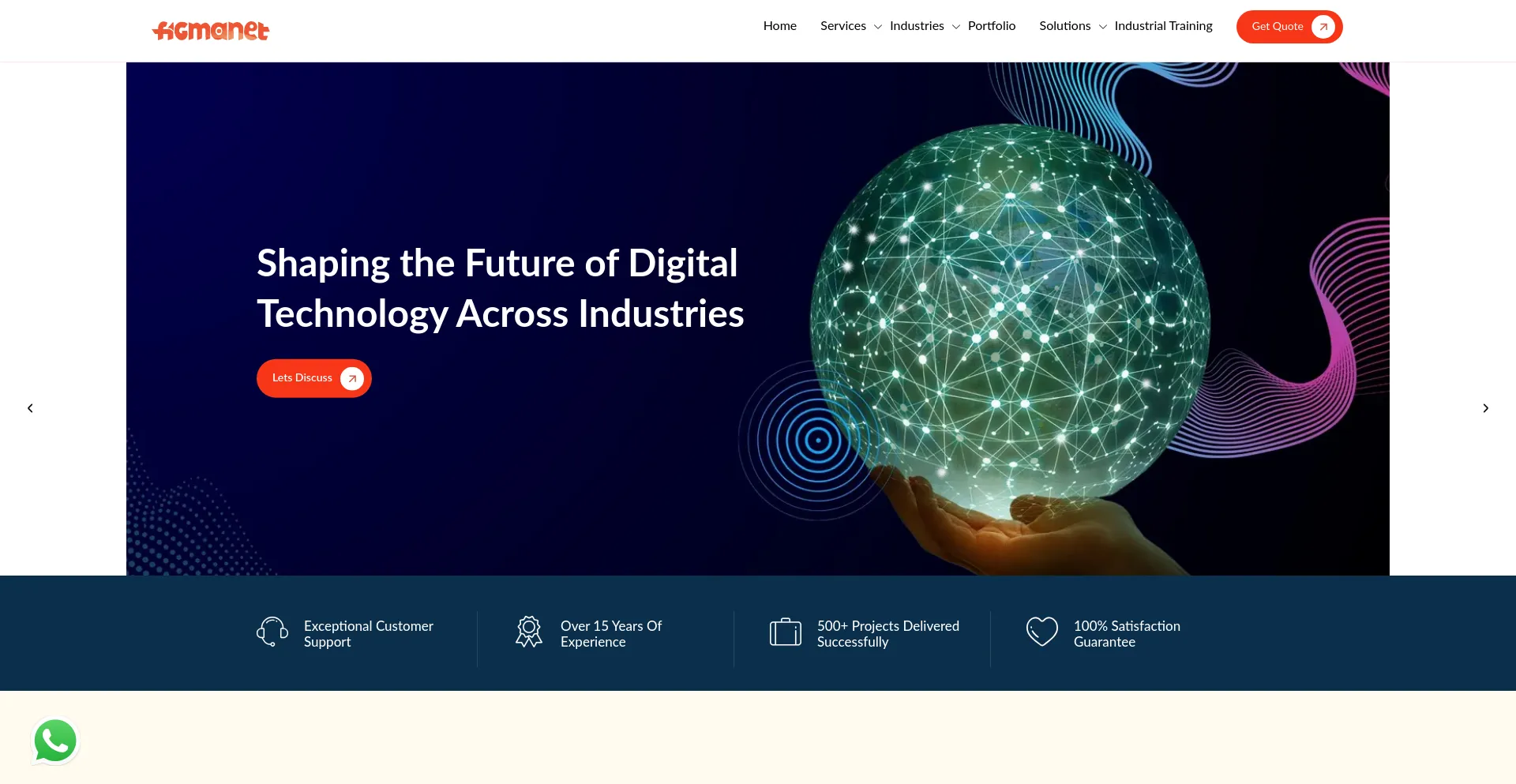 Website screenshot of Figmanetsolutions.com
