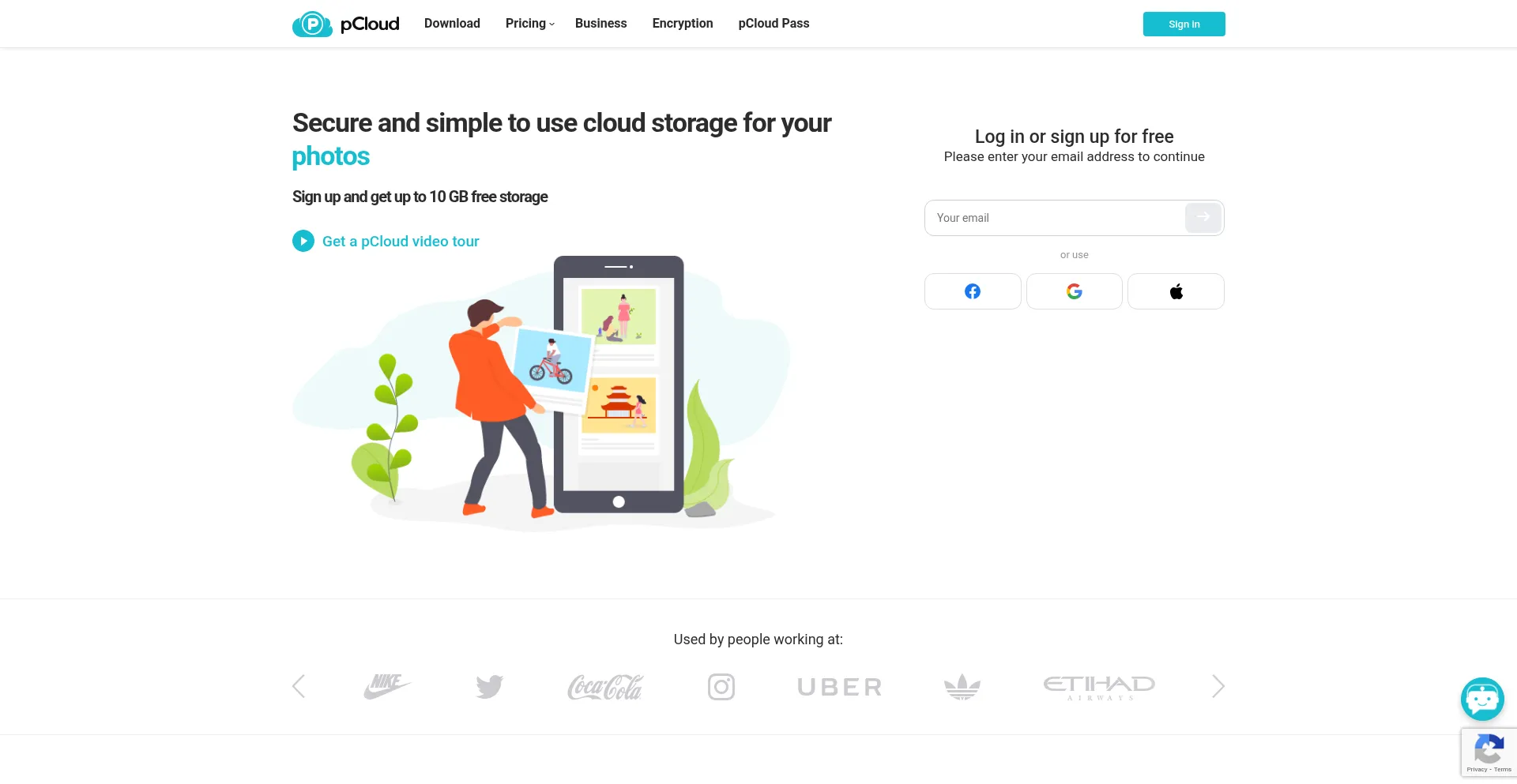 Website screenshot of Filedn.eu