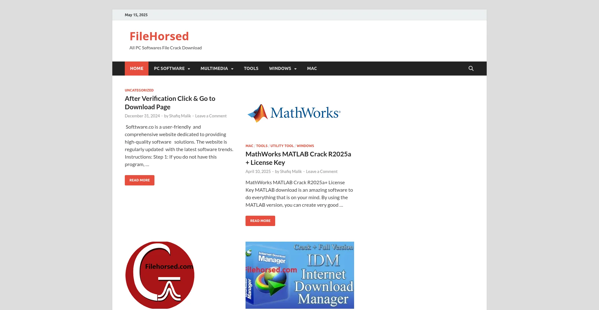 Website screenshot of Filehorsed.com