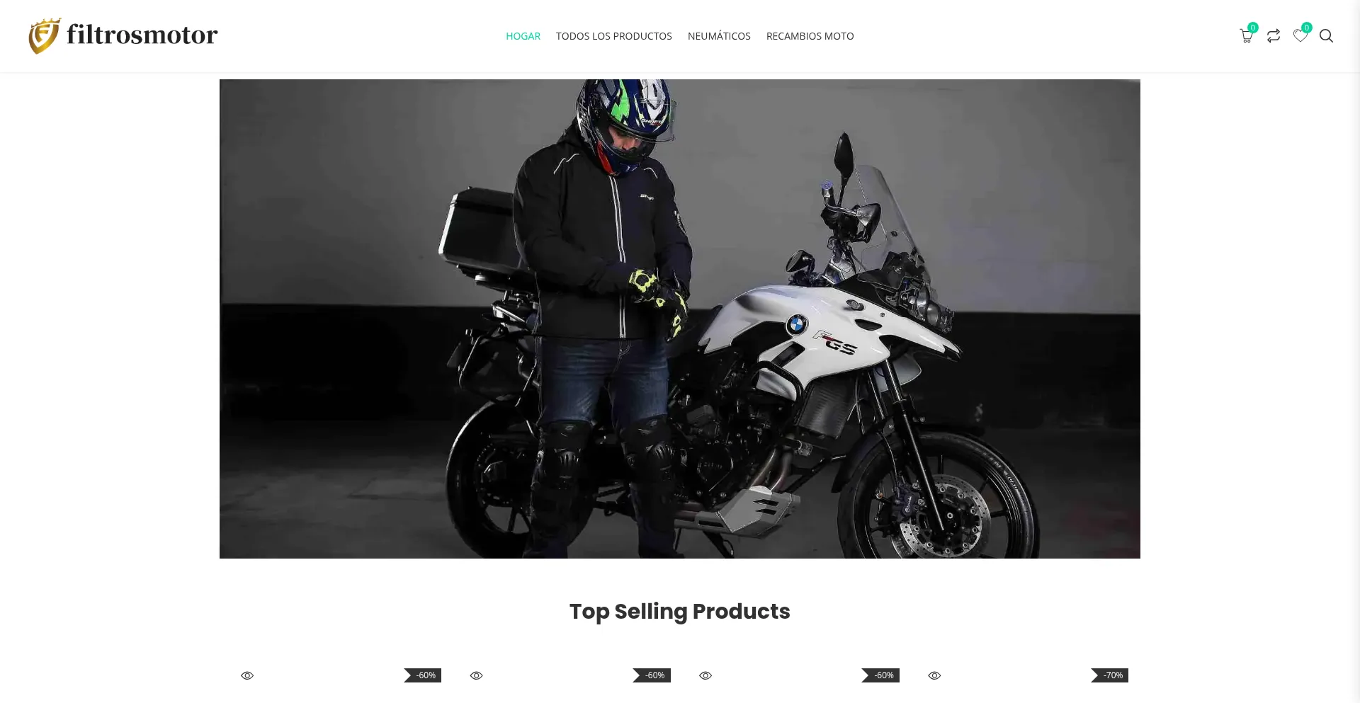 Website screenshot of Filtrosmotor.com
