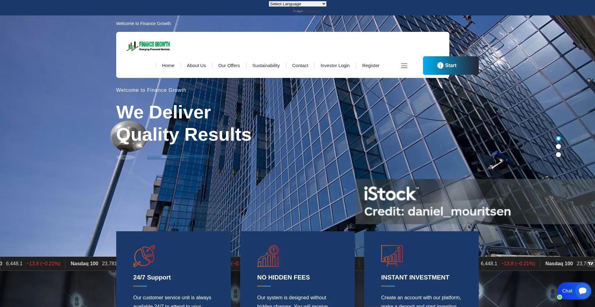 Website screenshot of Finance-growth.net