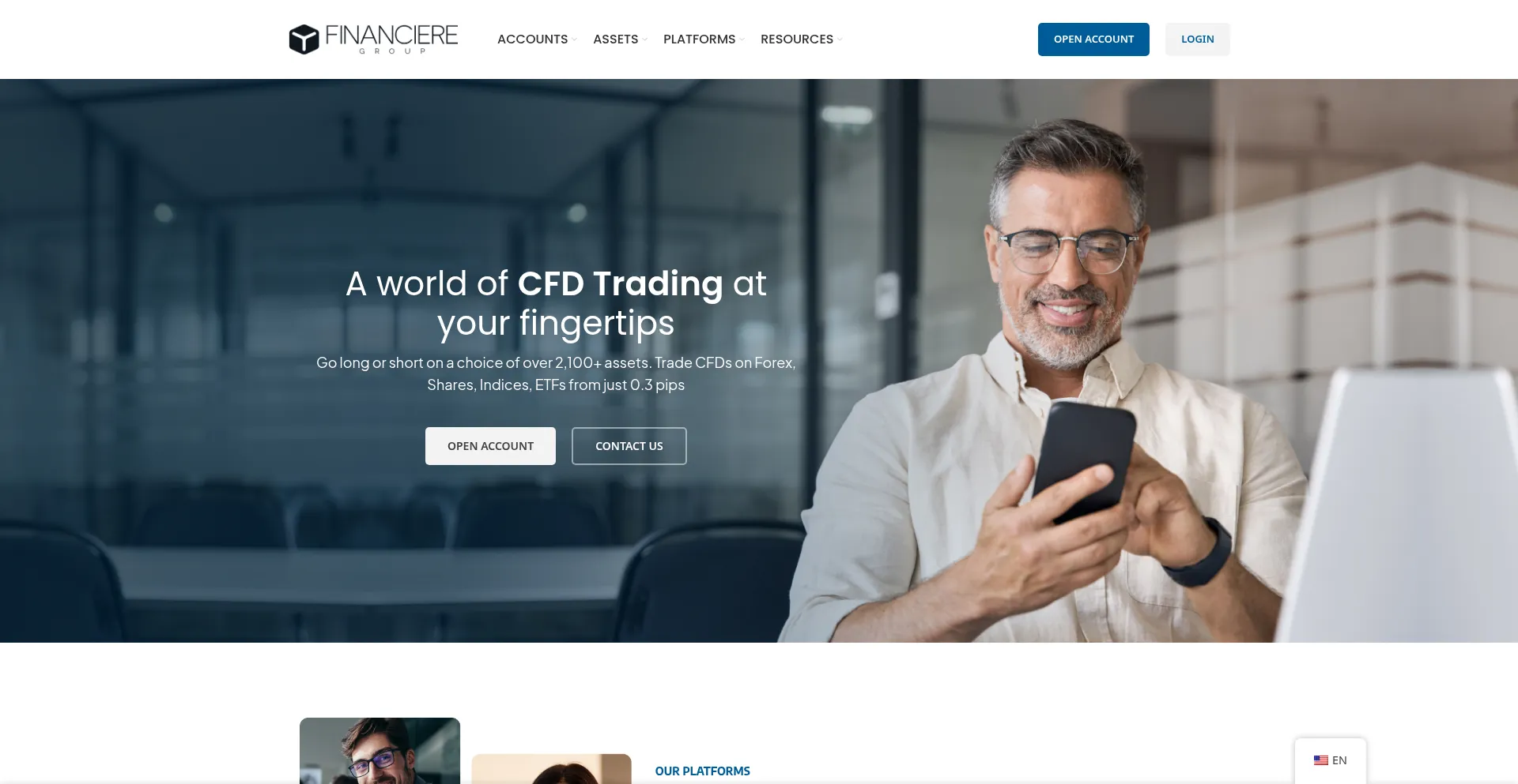 Website screenshot of Financieregroup.com