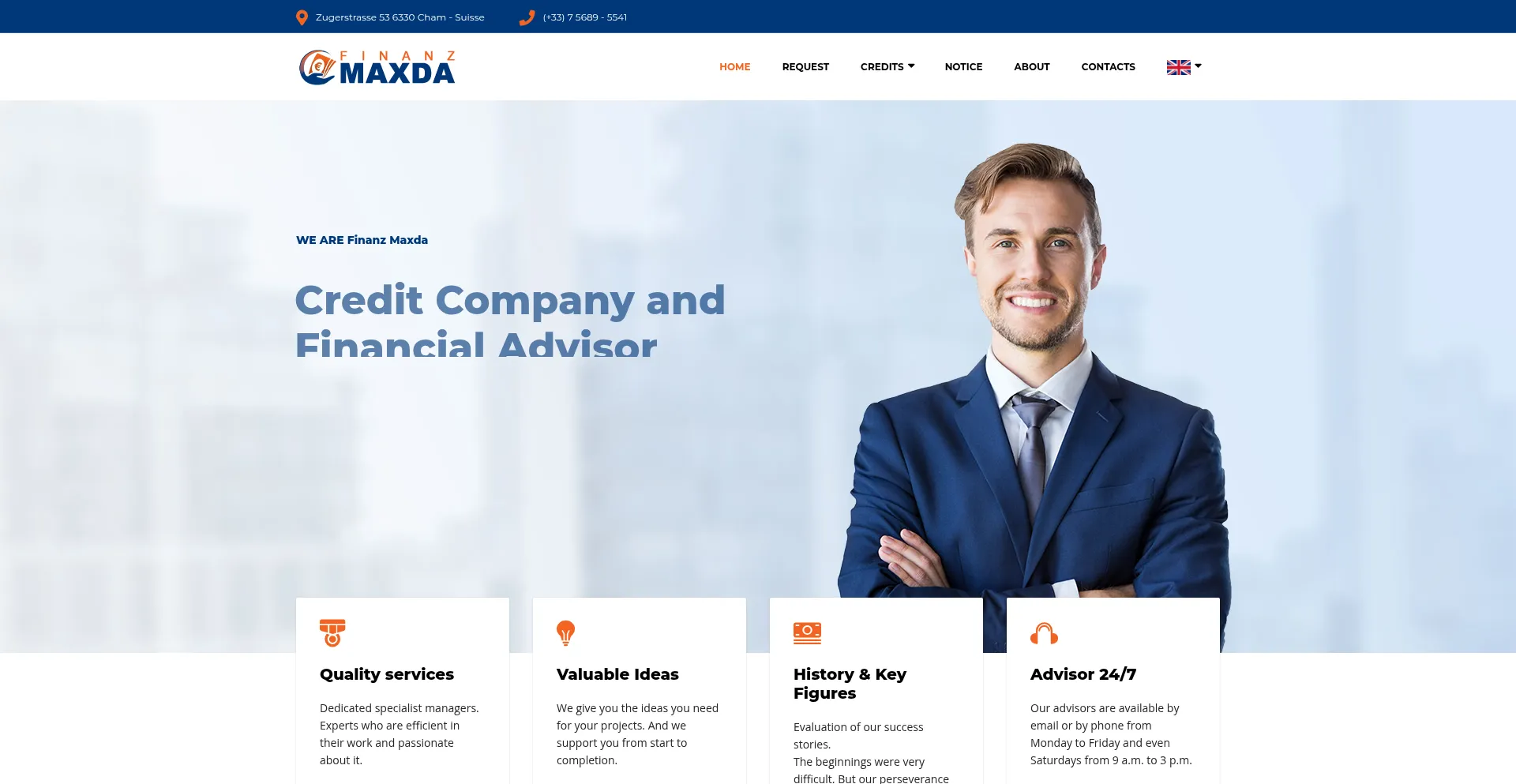 Website screenshot of Finanzmaxda.com