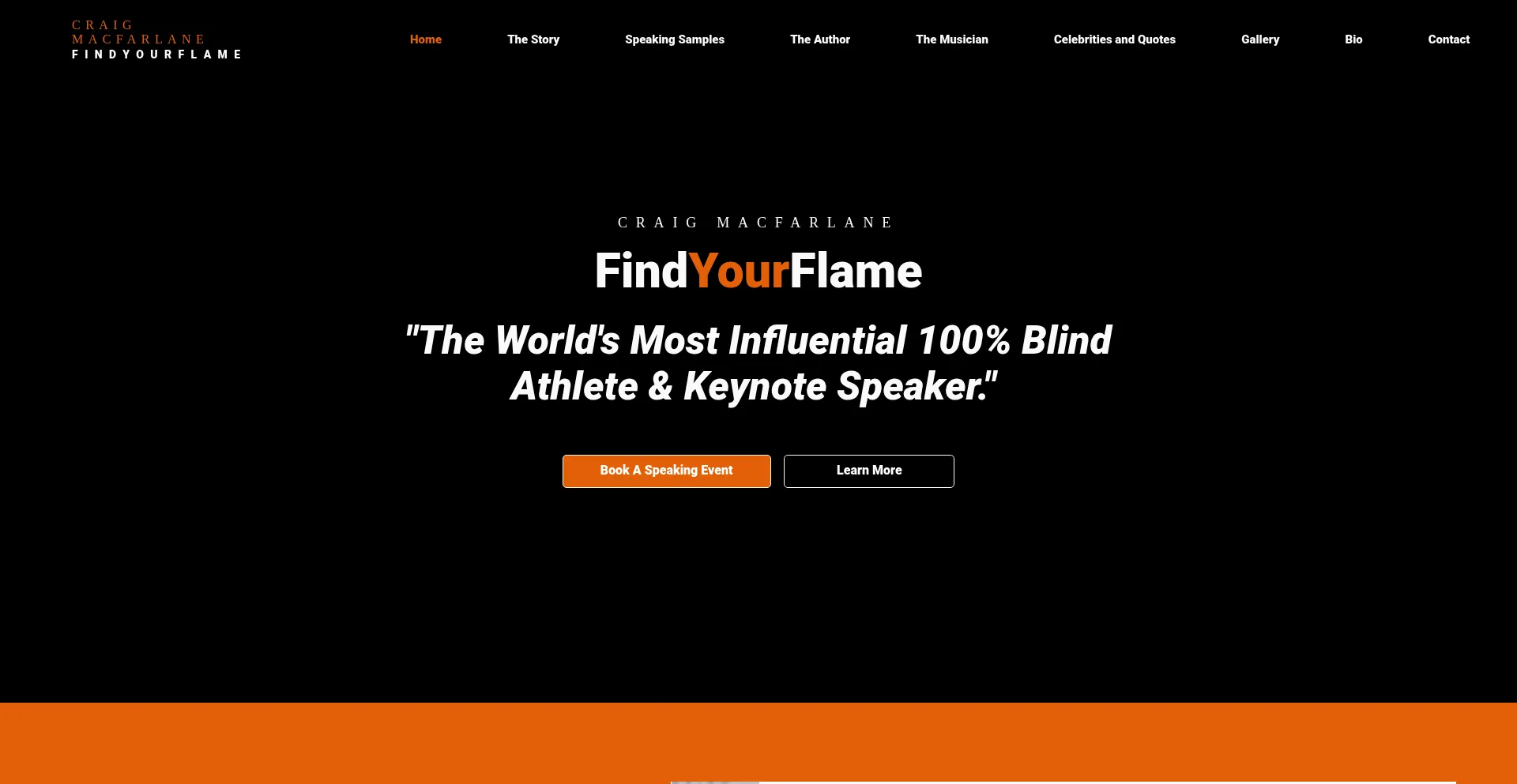 Website screenshot of Findyourflame.com