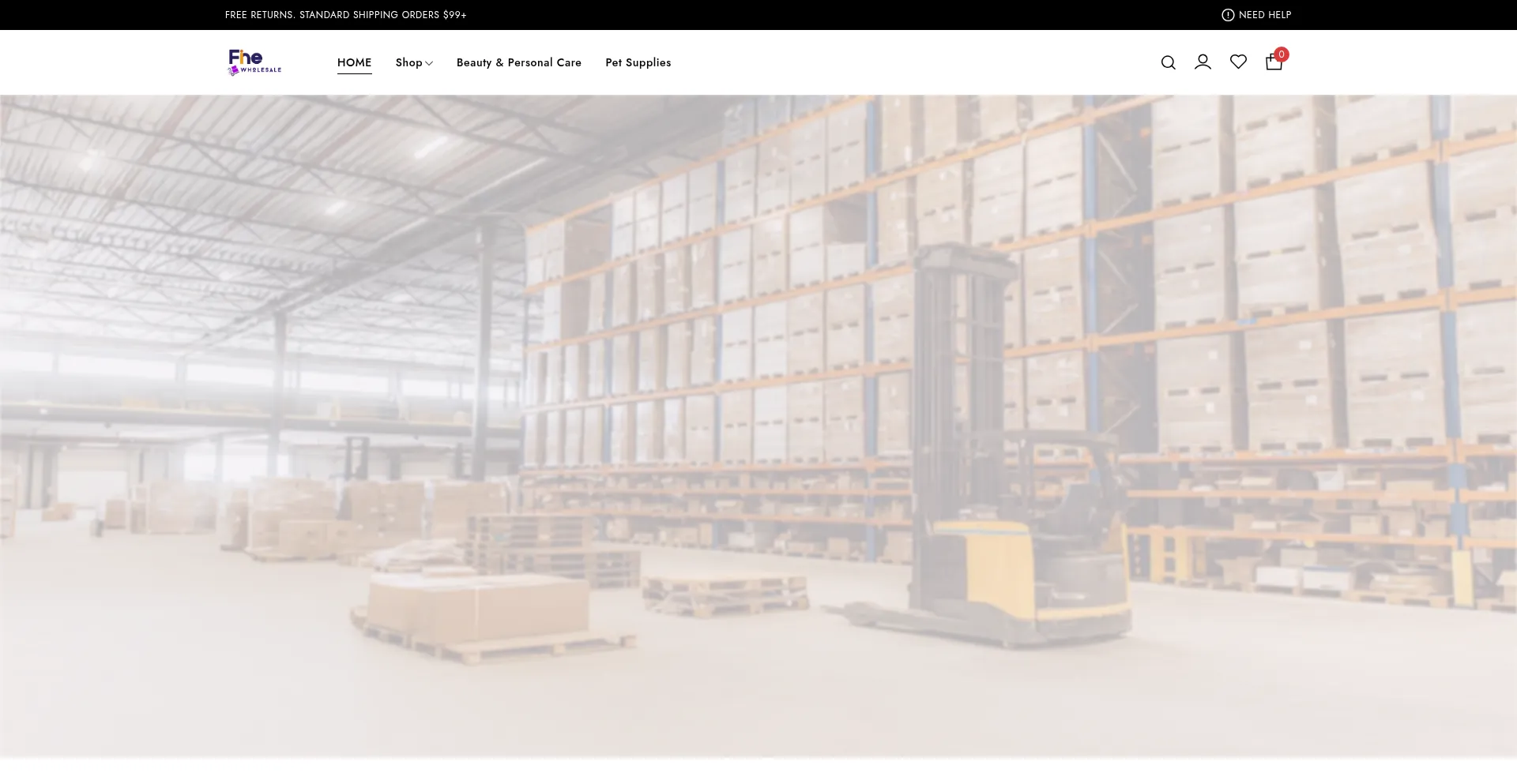 Website screenshot of Fine-wholesale.com