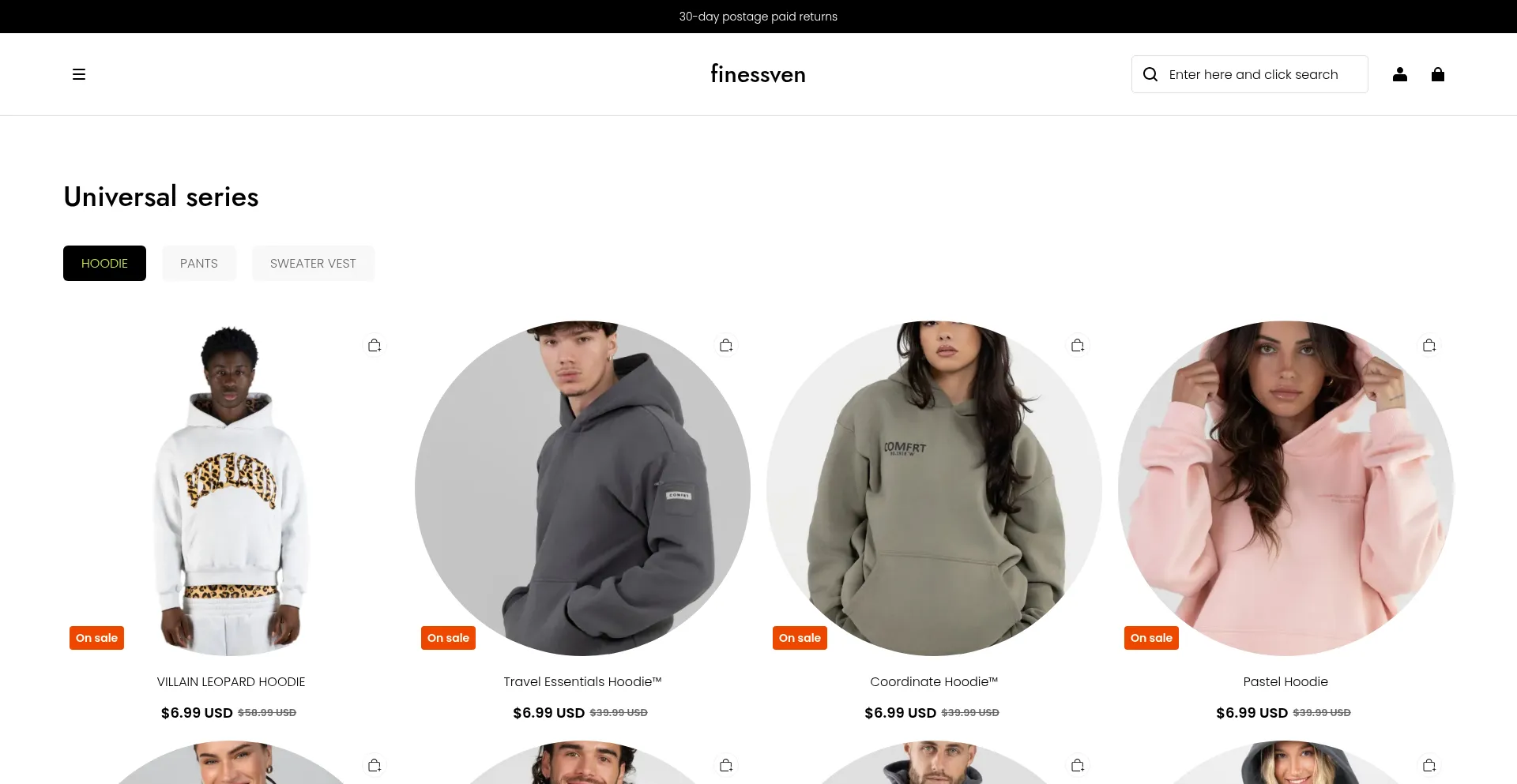 Website screenshot of Finessven.com