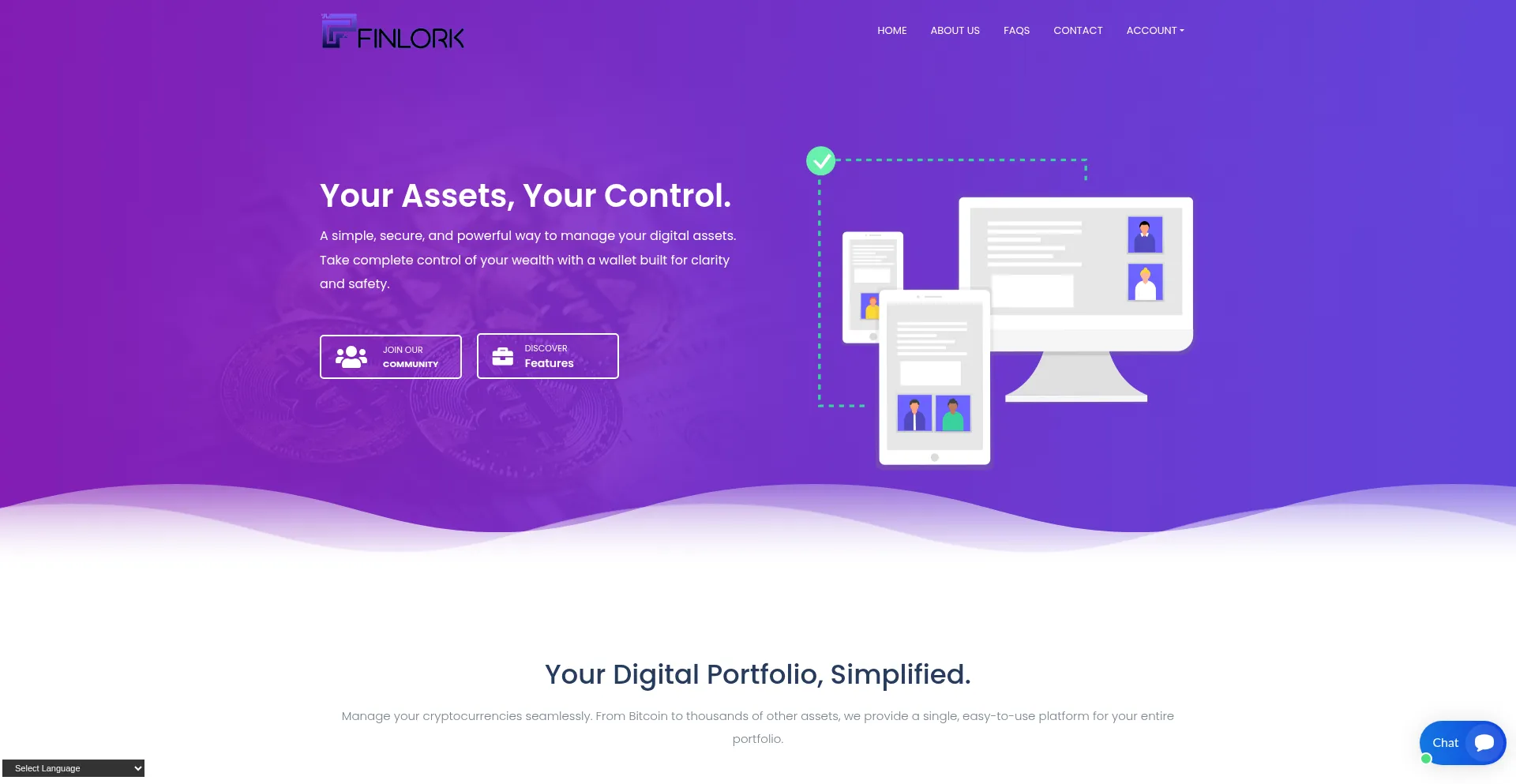 Website screenshot of Finlork.com