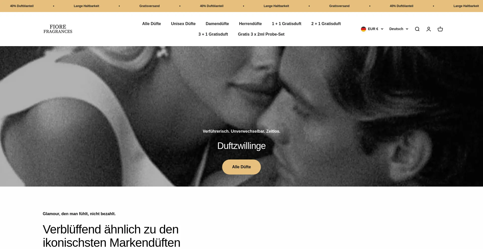 Website screenshot of Fioremilano.de