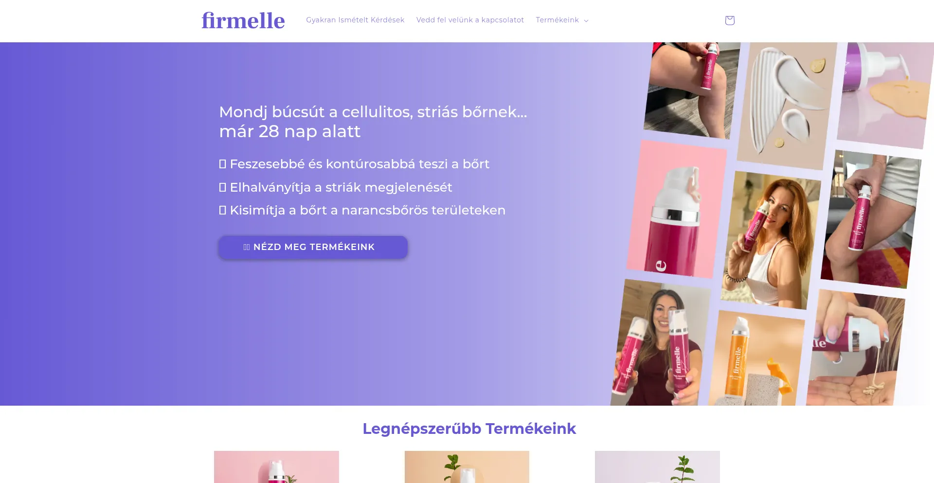 Website screenshot of Firmelle.hu