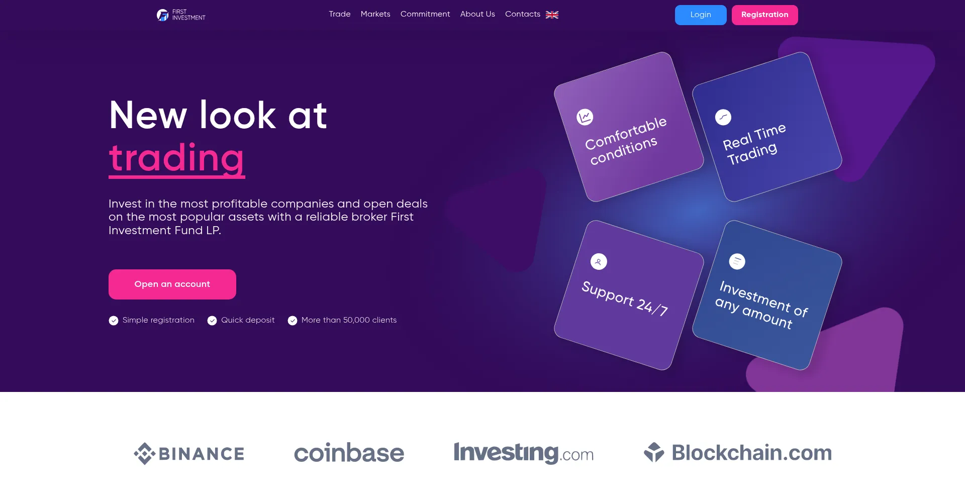 Website screenshot of First-invmarket.ae