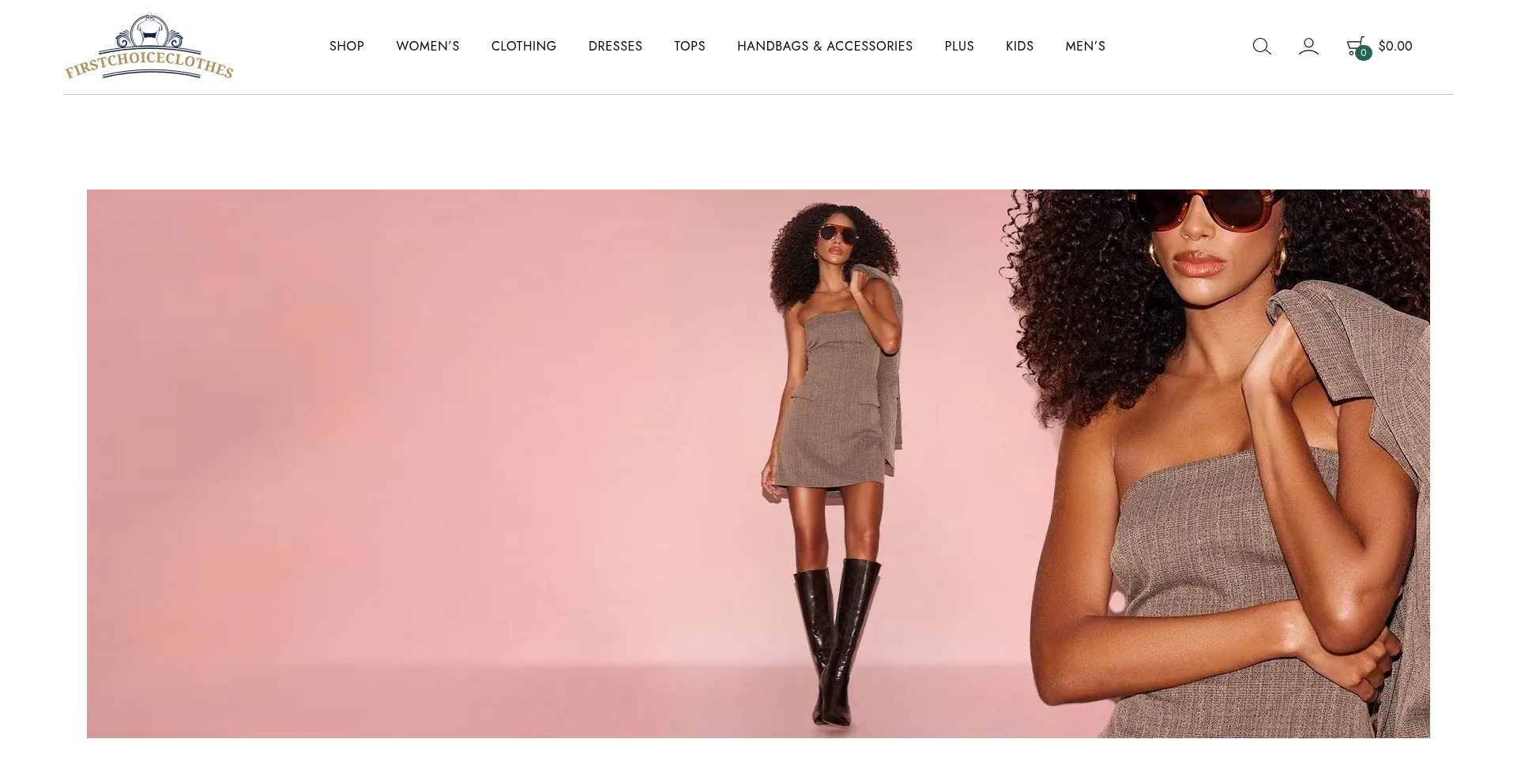 Website screenshot of Firstchoiceclothes.com