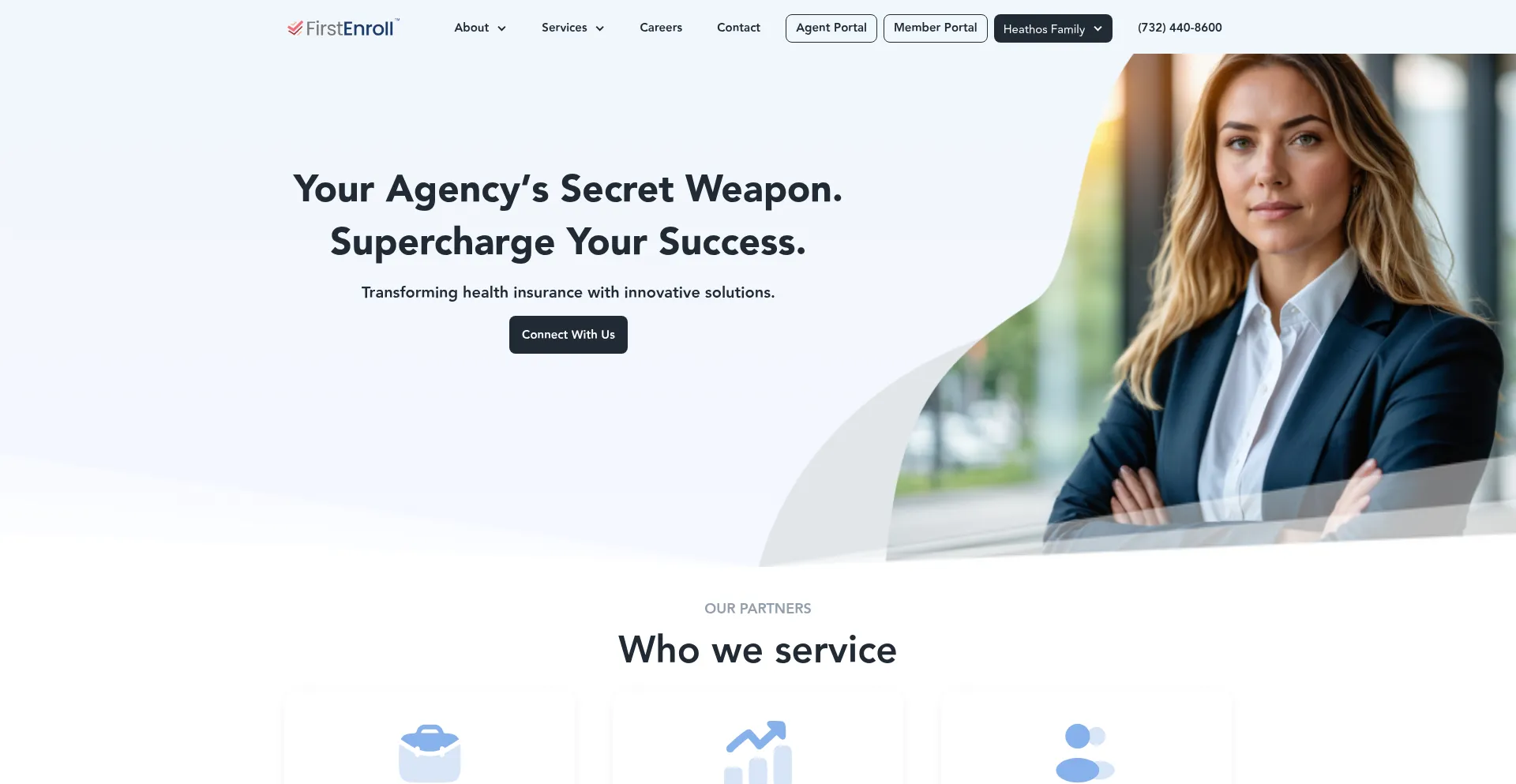Website screenshot of Firstenroll.com