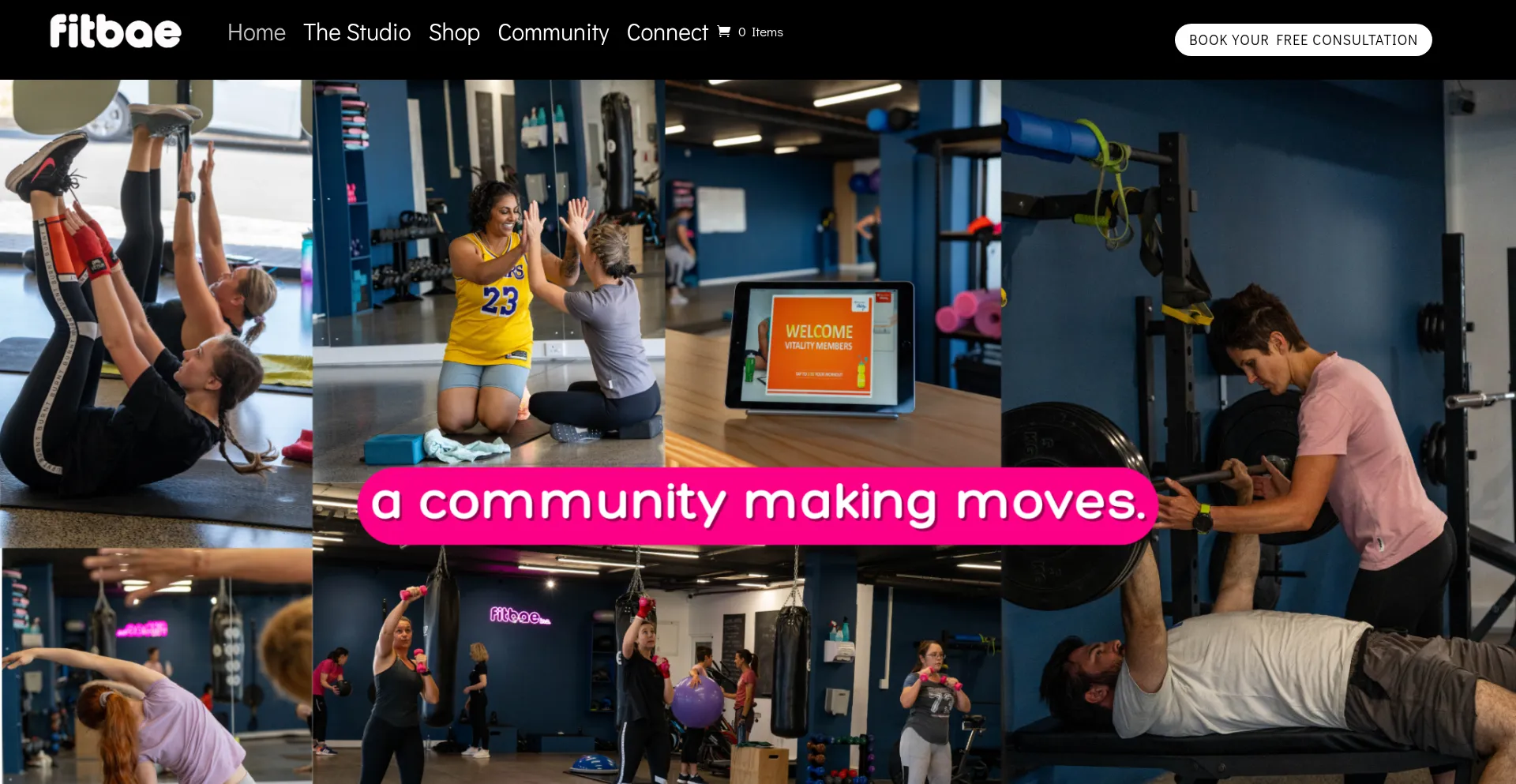 Website screenshot of Fitbaeinc.co.za