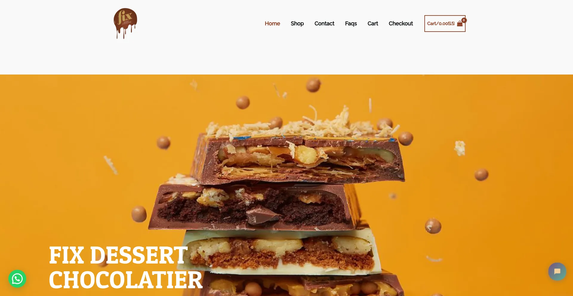 Website screenshot of Fixdessertshop.com