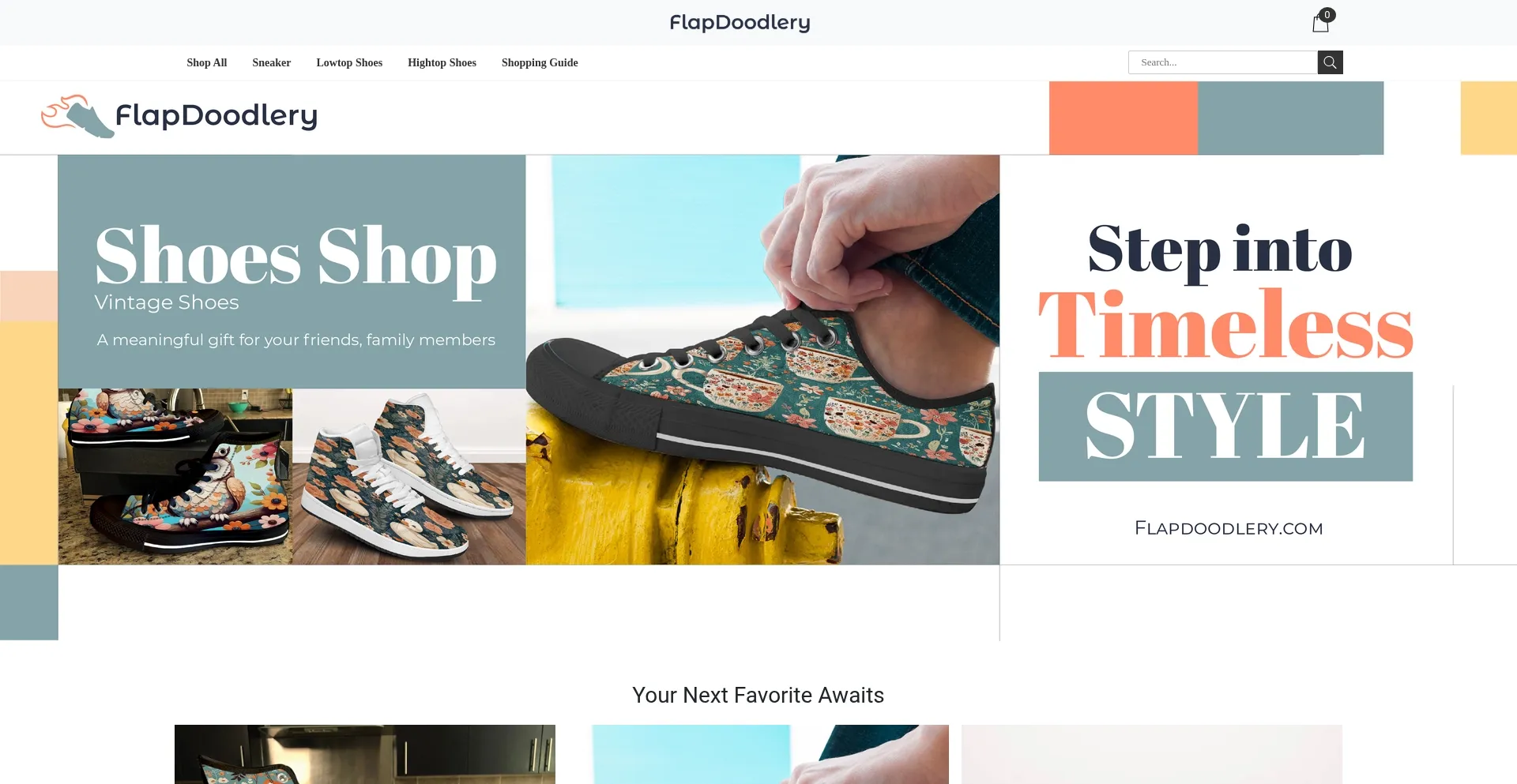 Website screenshot of Flapdoodlery.com