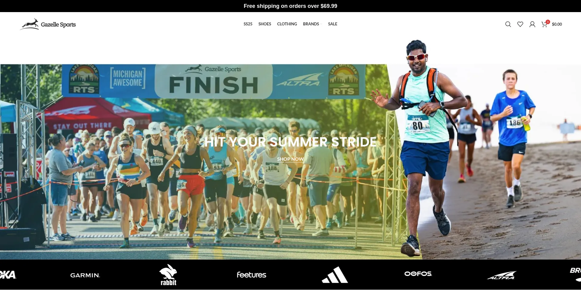 Website screenshot of Fleetfeethub.shop