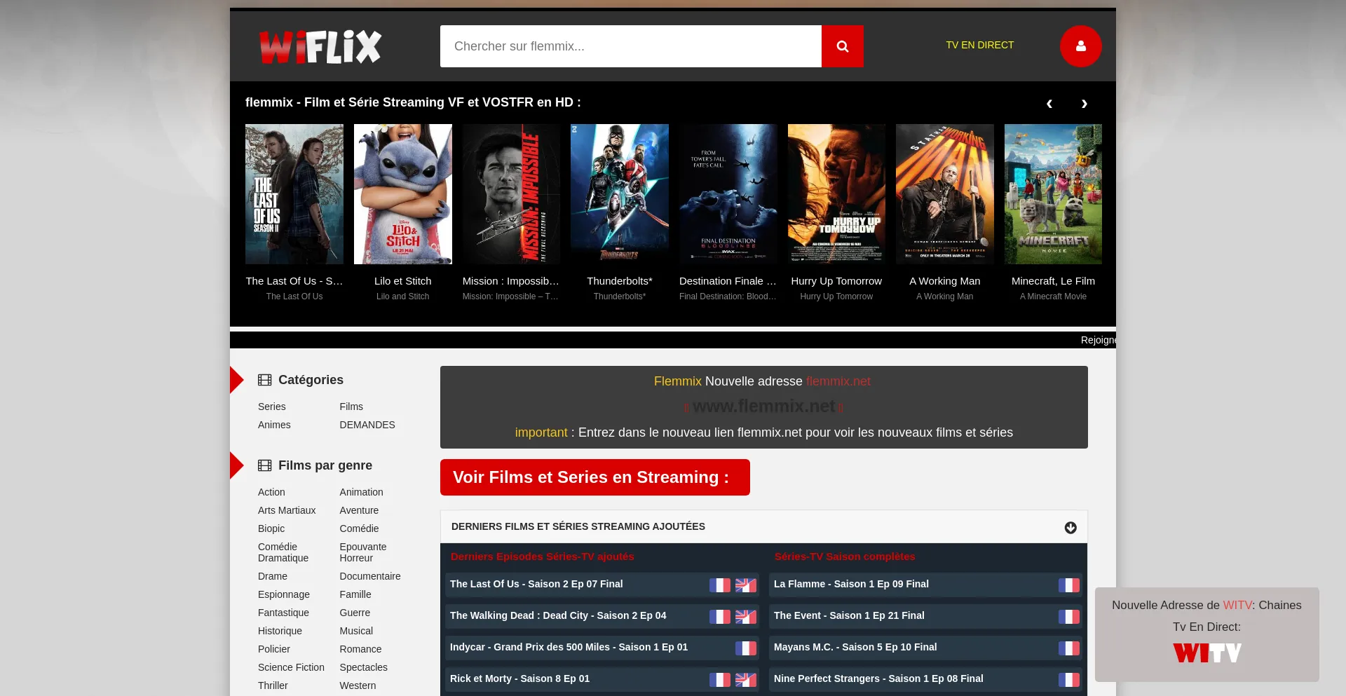Website screenshot of Flemmix.net