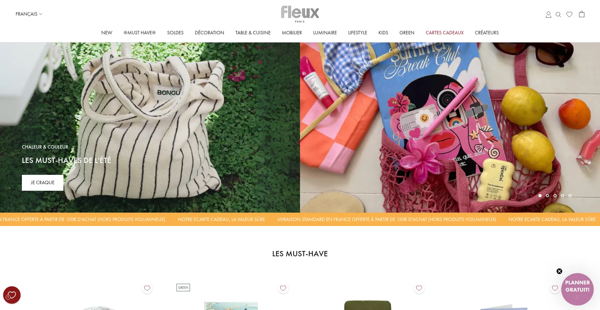 Website screenshot of Fleux.com