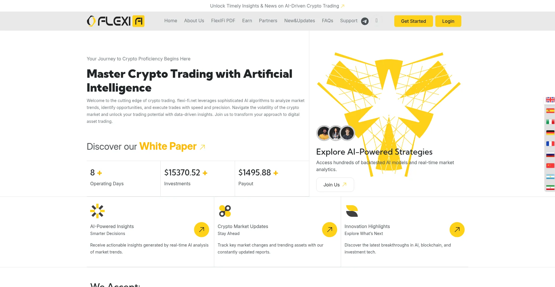 Website screenshot of Flexi-fi.net