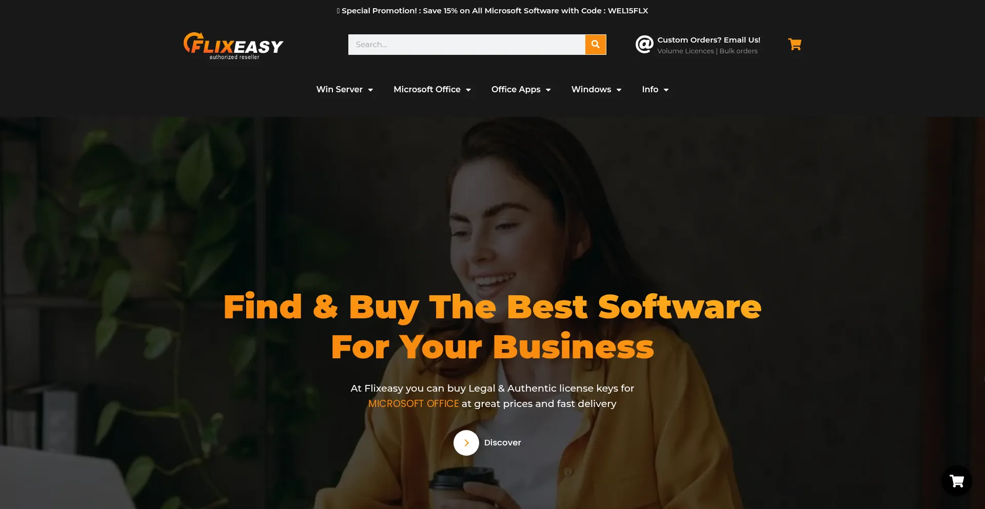 Website screenshot of Flixeasy.com