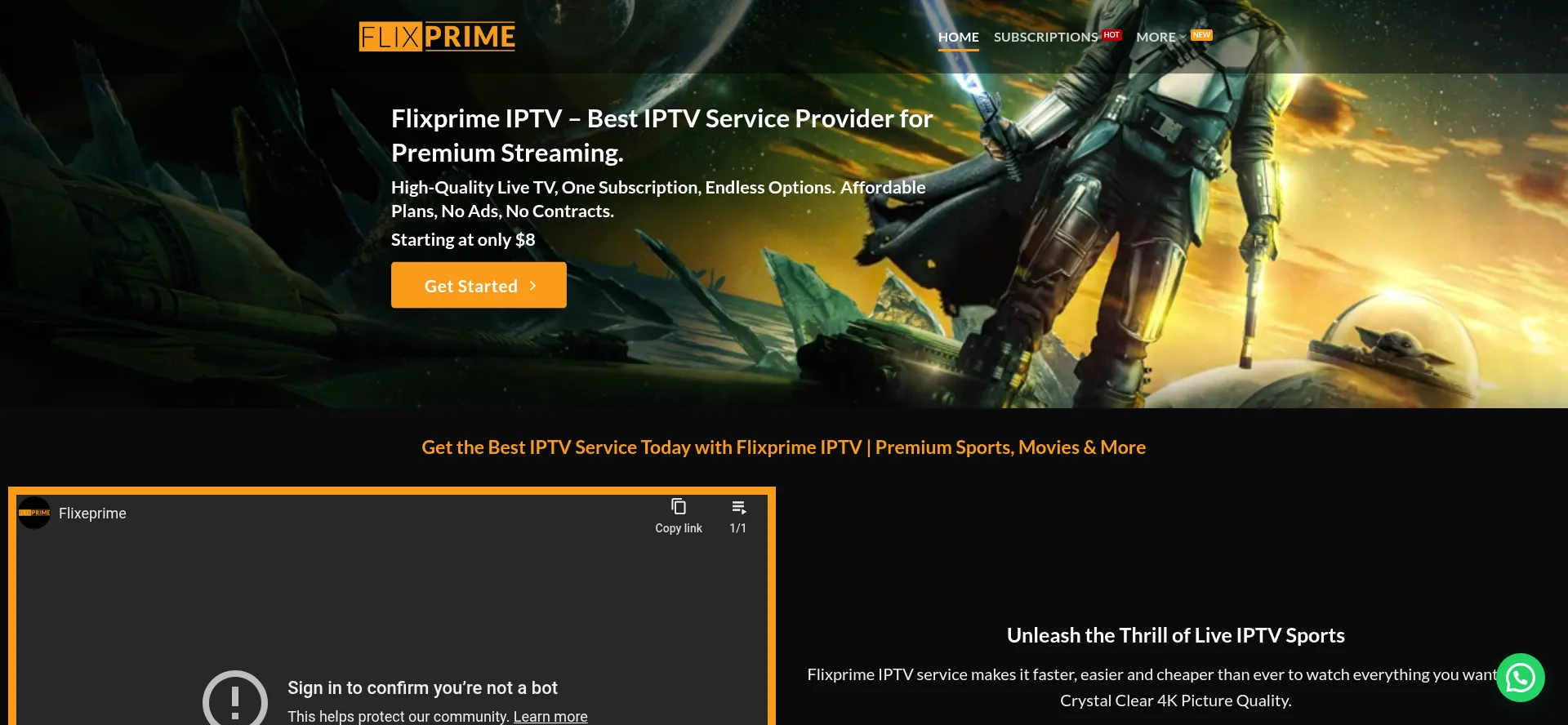 Website screenshot of Flixprime.us