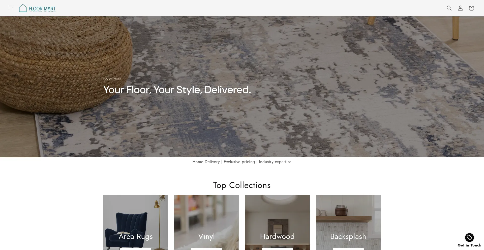 Website screenshot of Floormart.ca