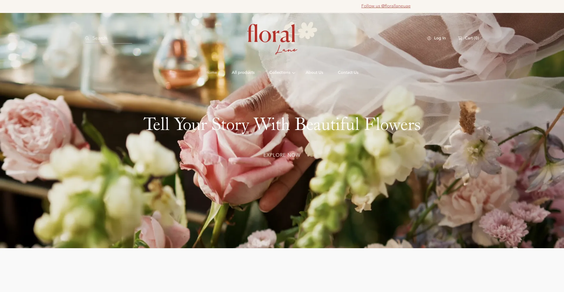 Website screenshot of Florallane.ae