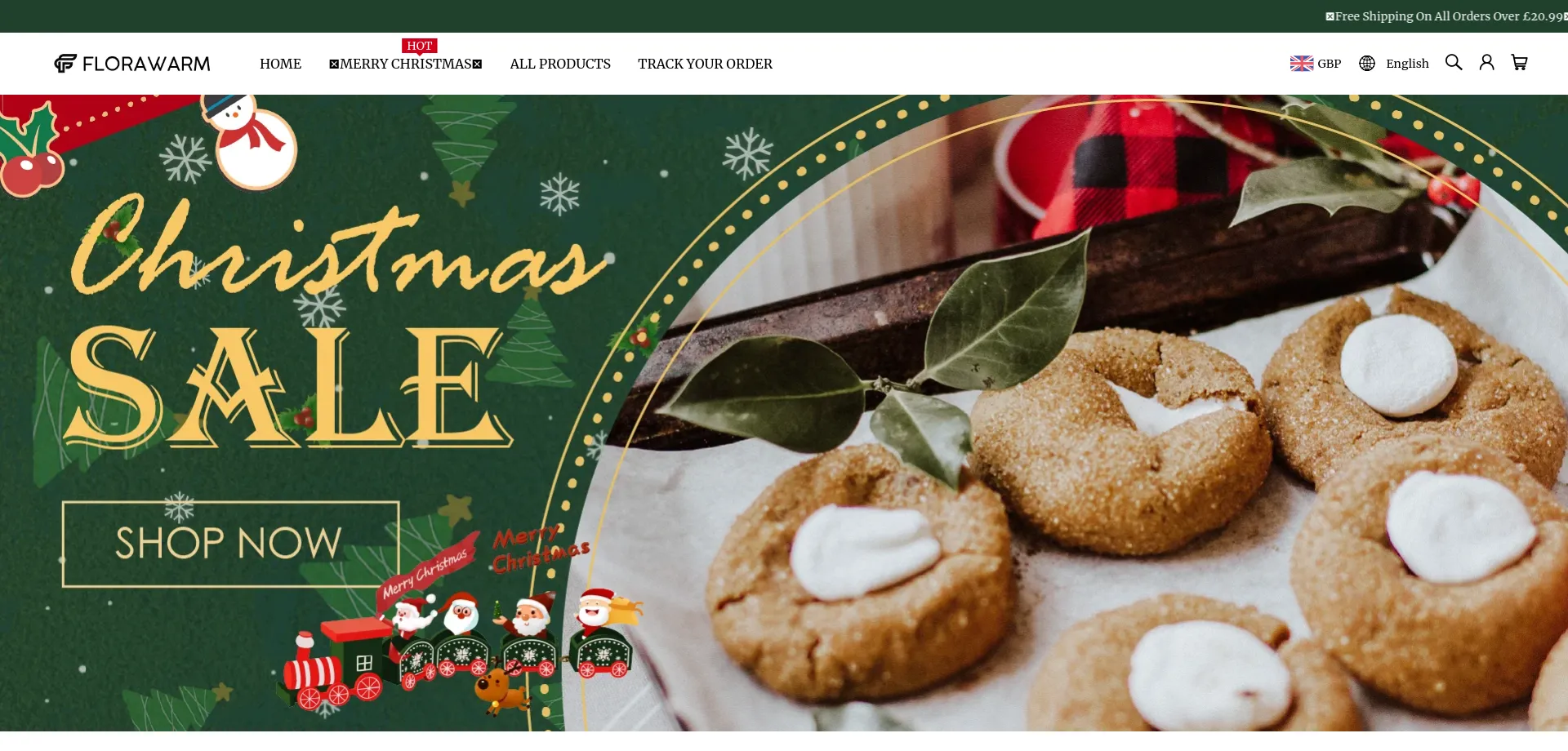 Website screenshot of Florawarm.co.uk